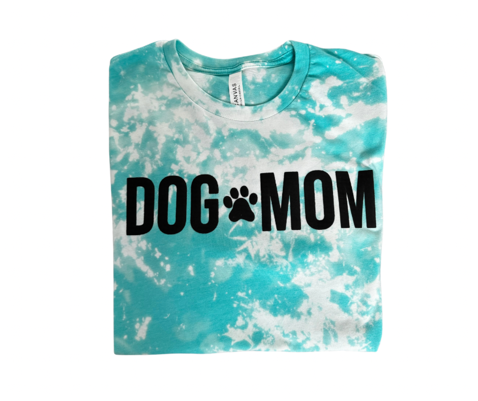 Dog Mom Puff Print T Shirt