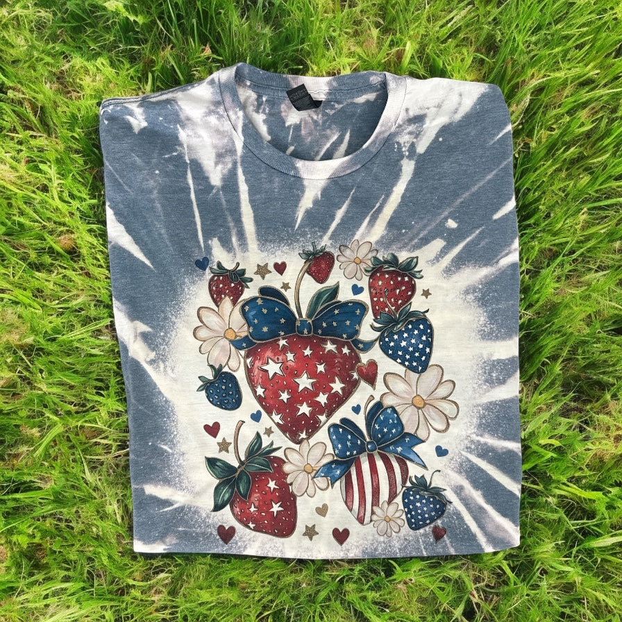 American Strawberries Bleached T Shirt