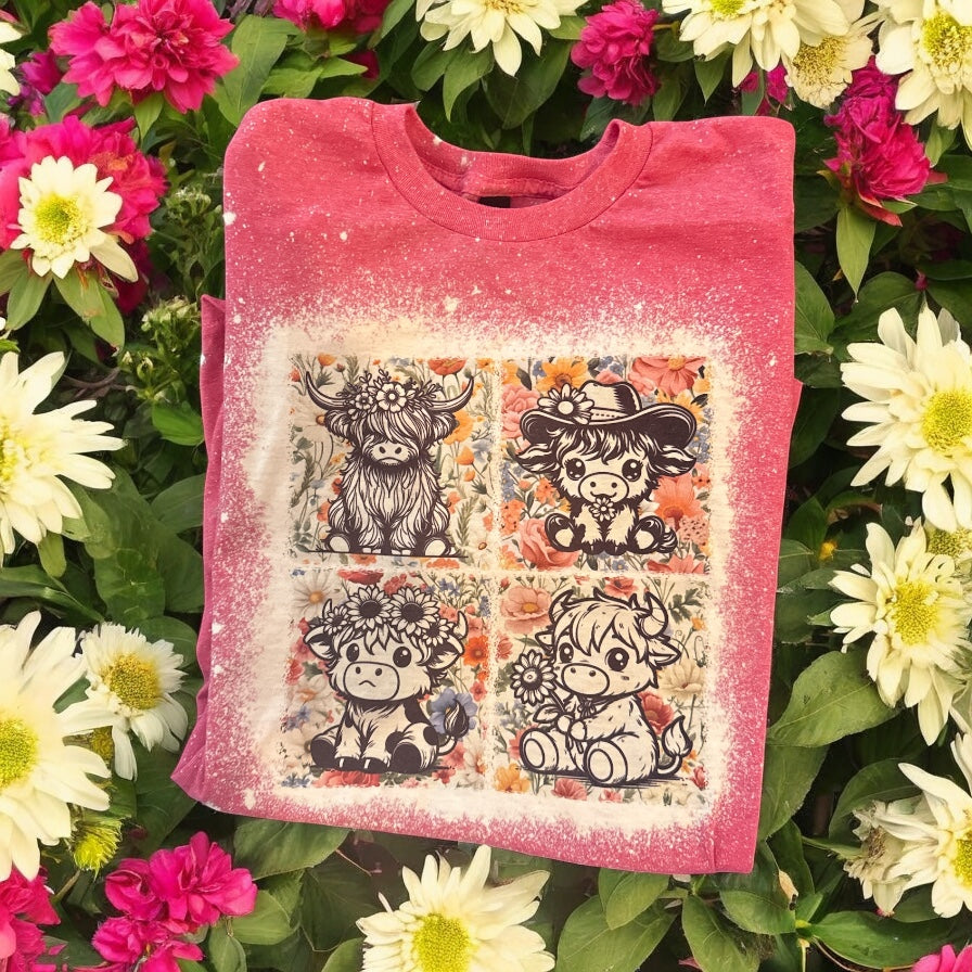 The Cow Quad Bleached T Shirt