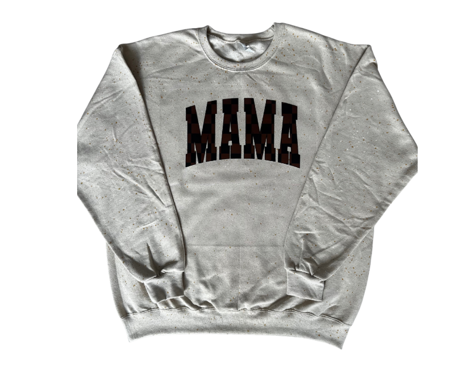Mama Checker Paint Splattered Sweatshirt