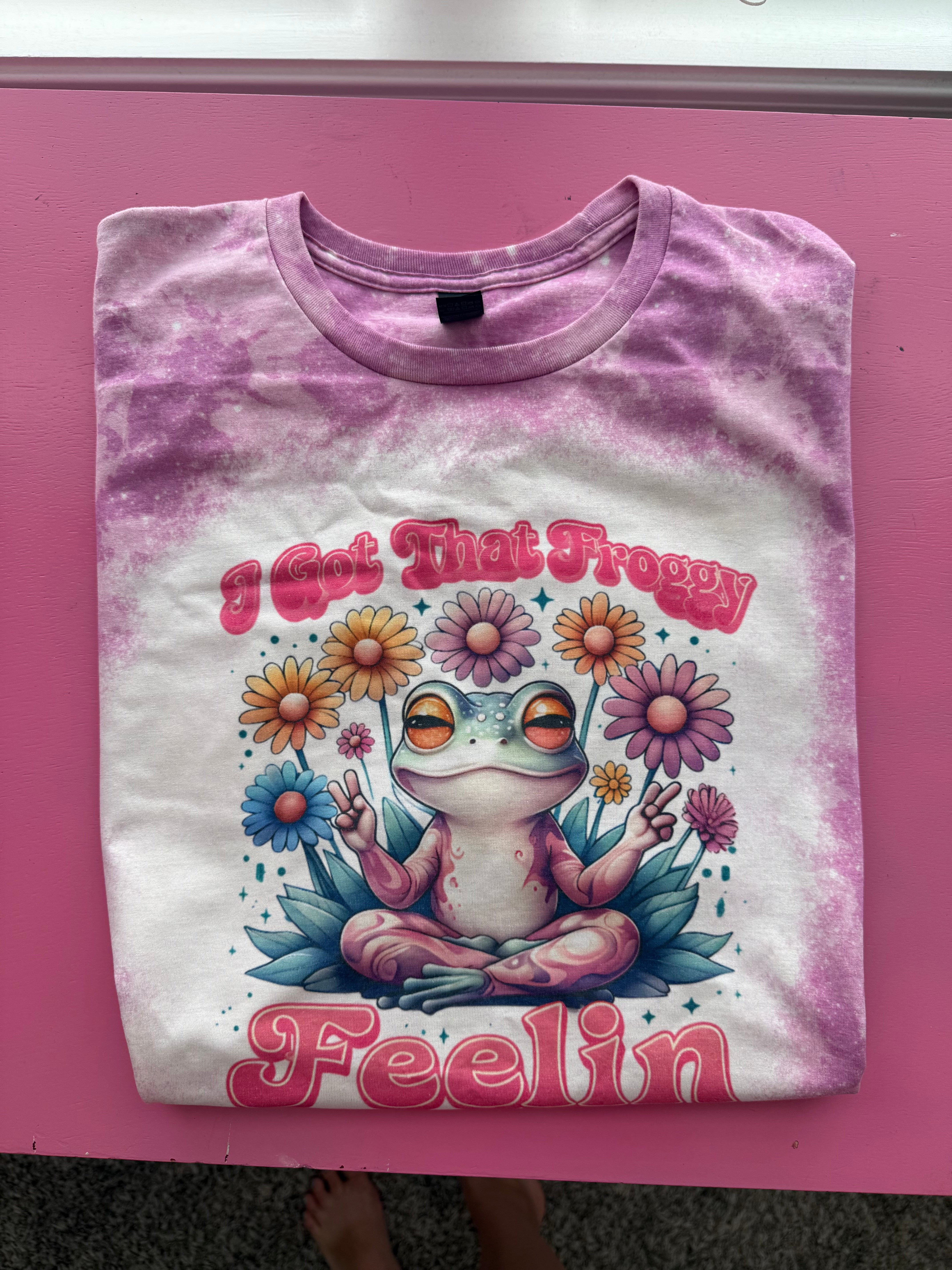 Feeling Froggy Bleached T Shirt