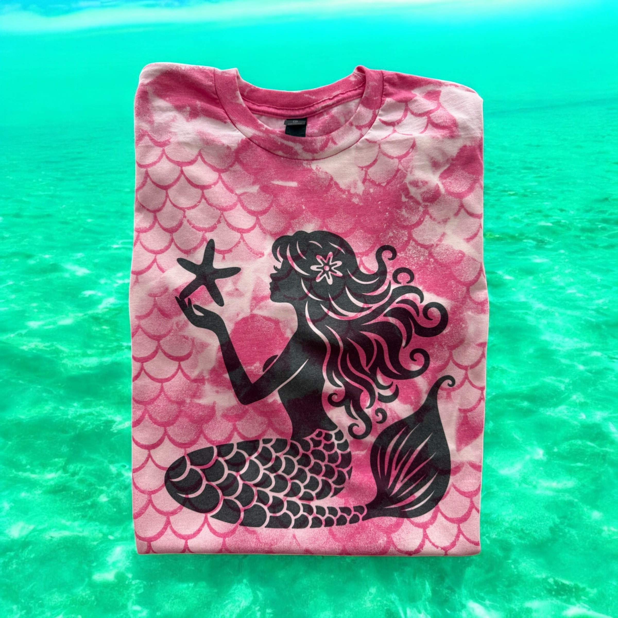 Mermaid Obsessed Stencil T Shirt
