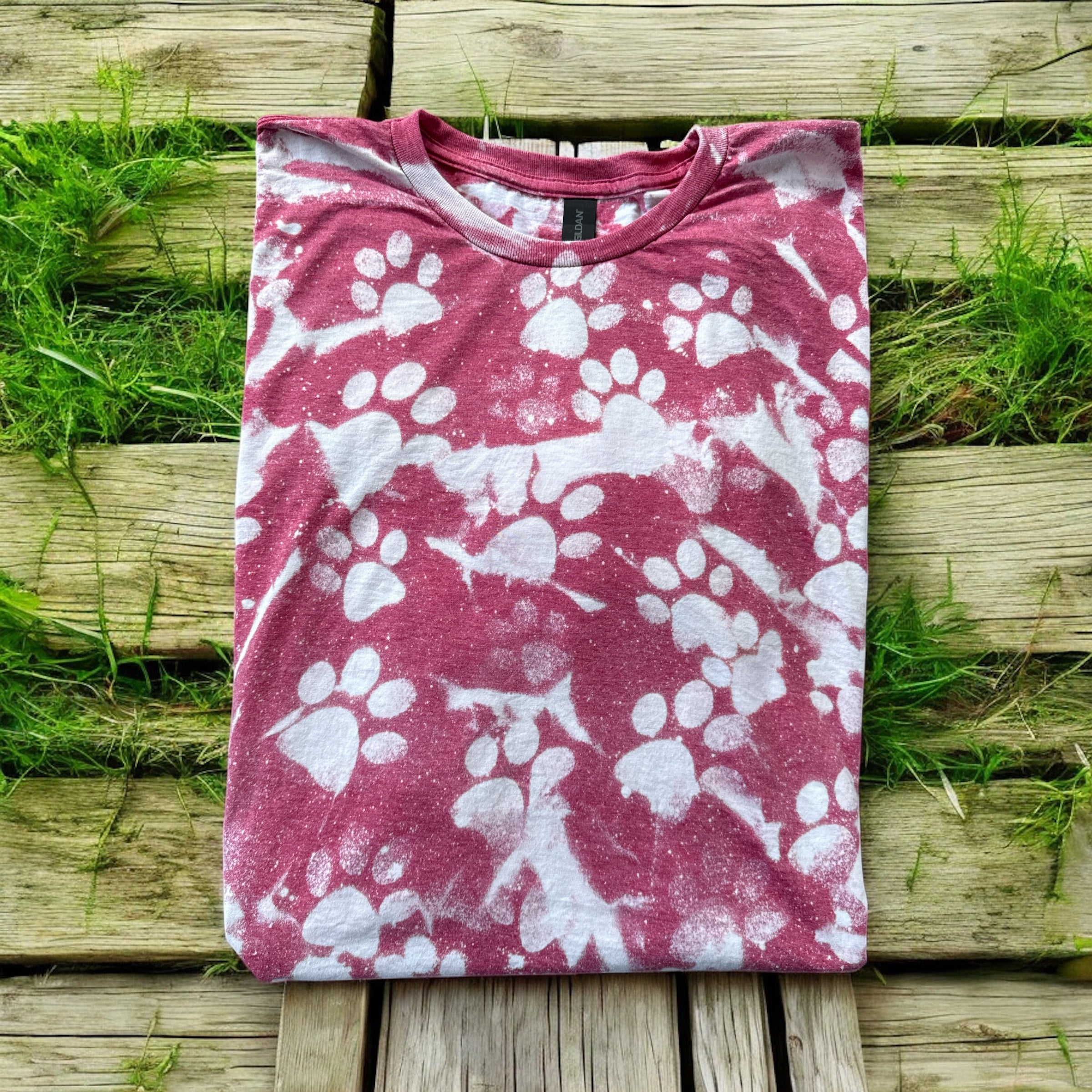 Paw Print Stencil T Shirt