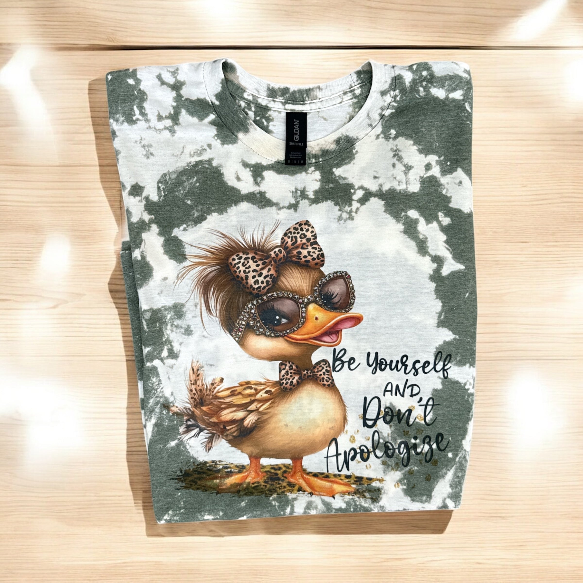 Be Yourself Bleached T Shirt