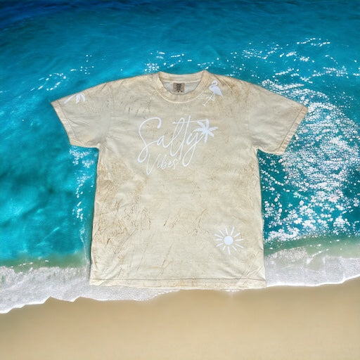 Salty Vibes Color Blast T Shirt with Accents