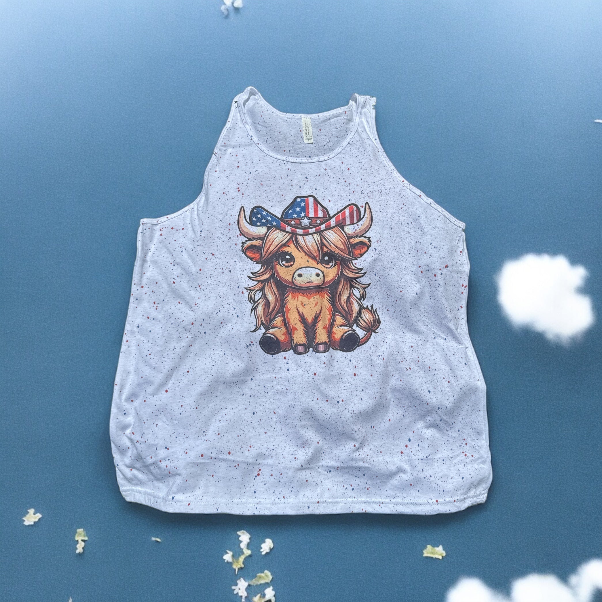Patriotic Cow Tank/TShirt
