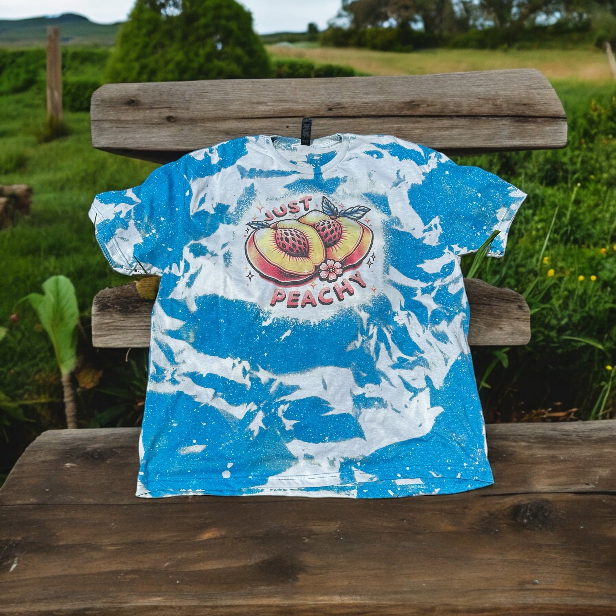 Just Peachy Bleached T Shirt
