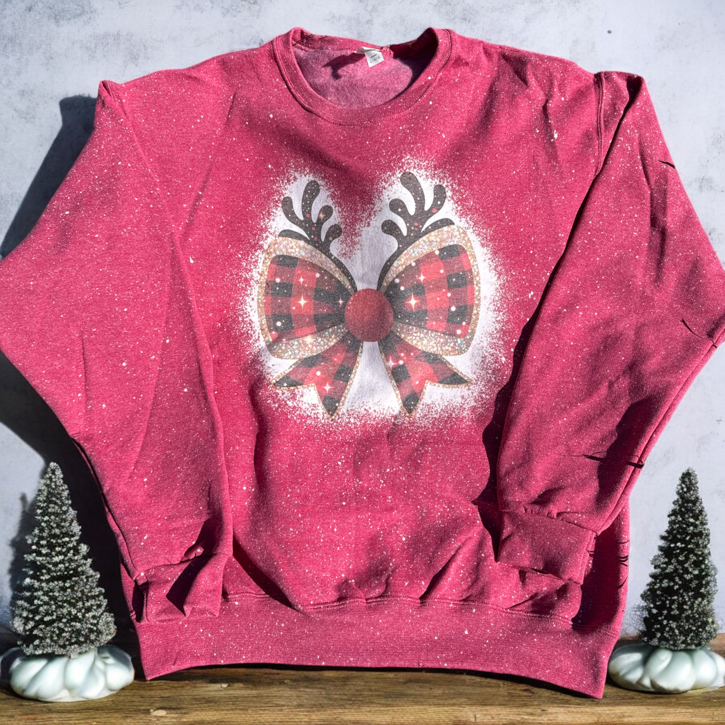 Reindeer Bow Sweatshirt