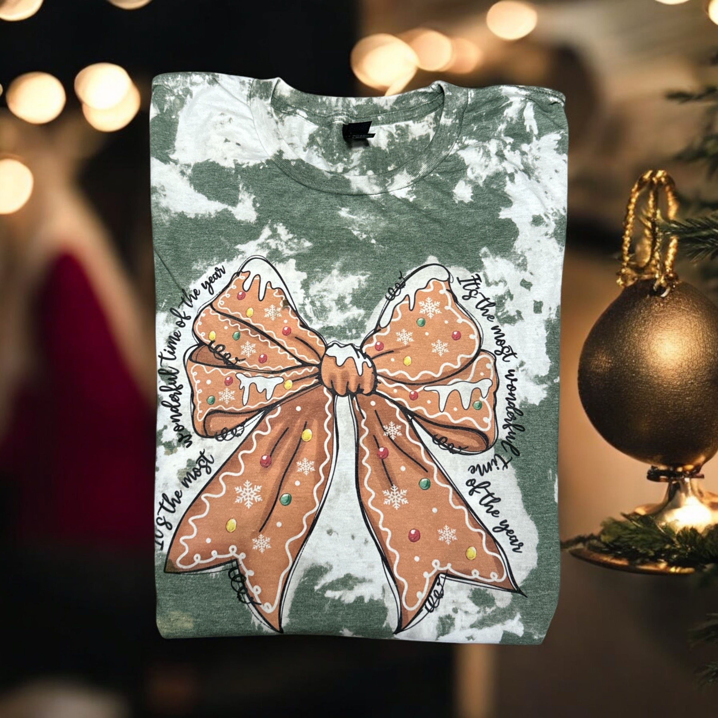 Gingerbread Bow T Shirt/Sweatshirt