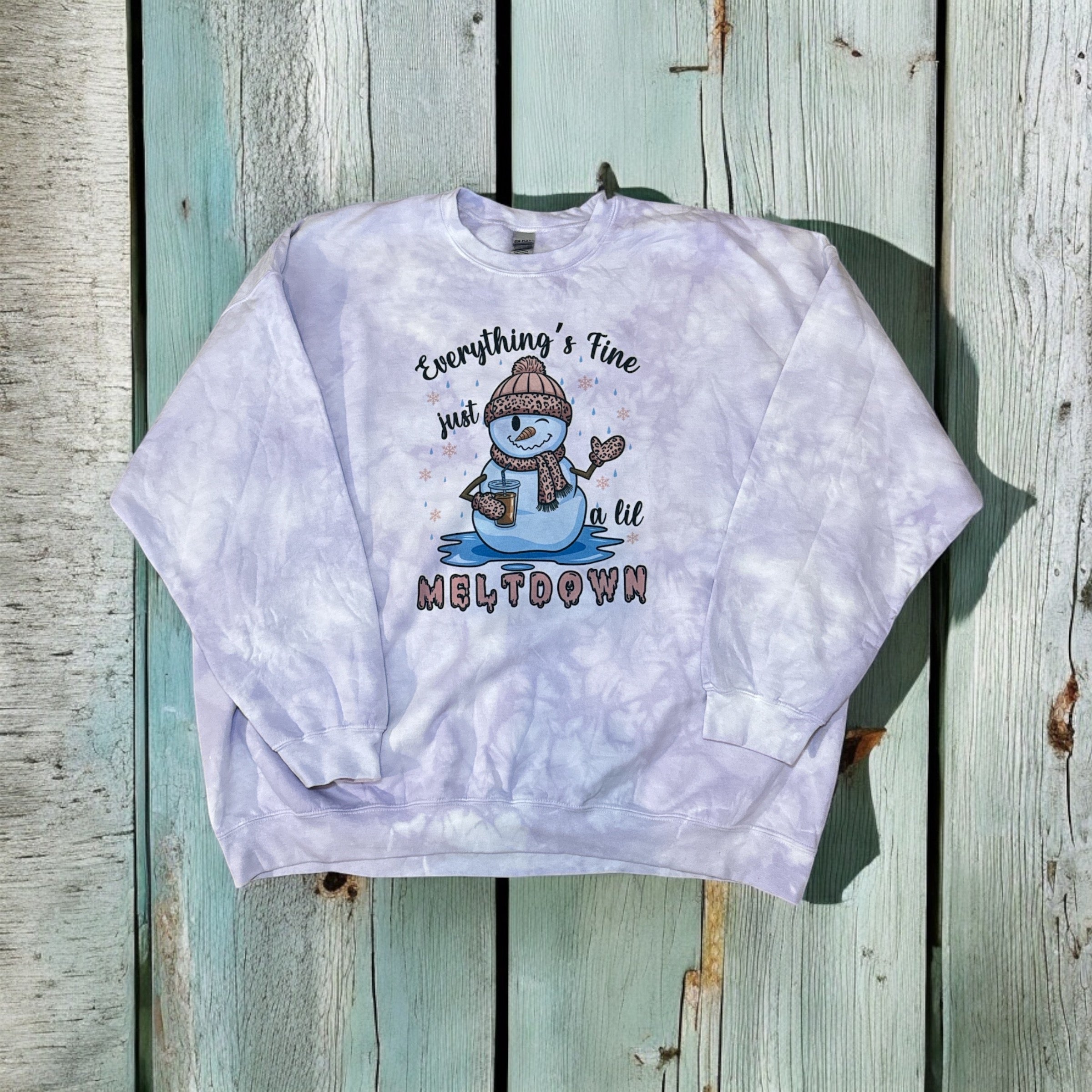 Everything’s Fine Tie Dye Sweatshirt