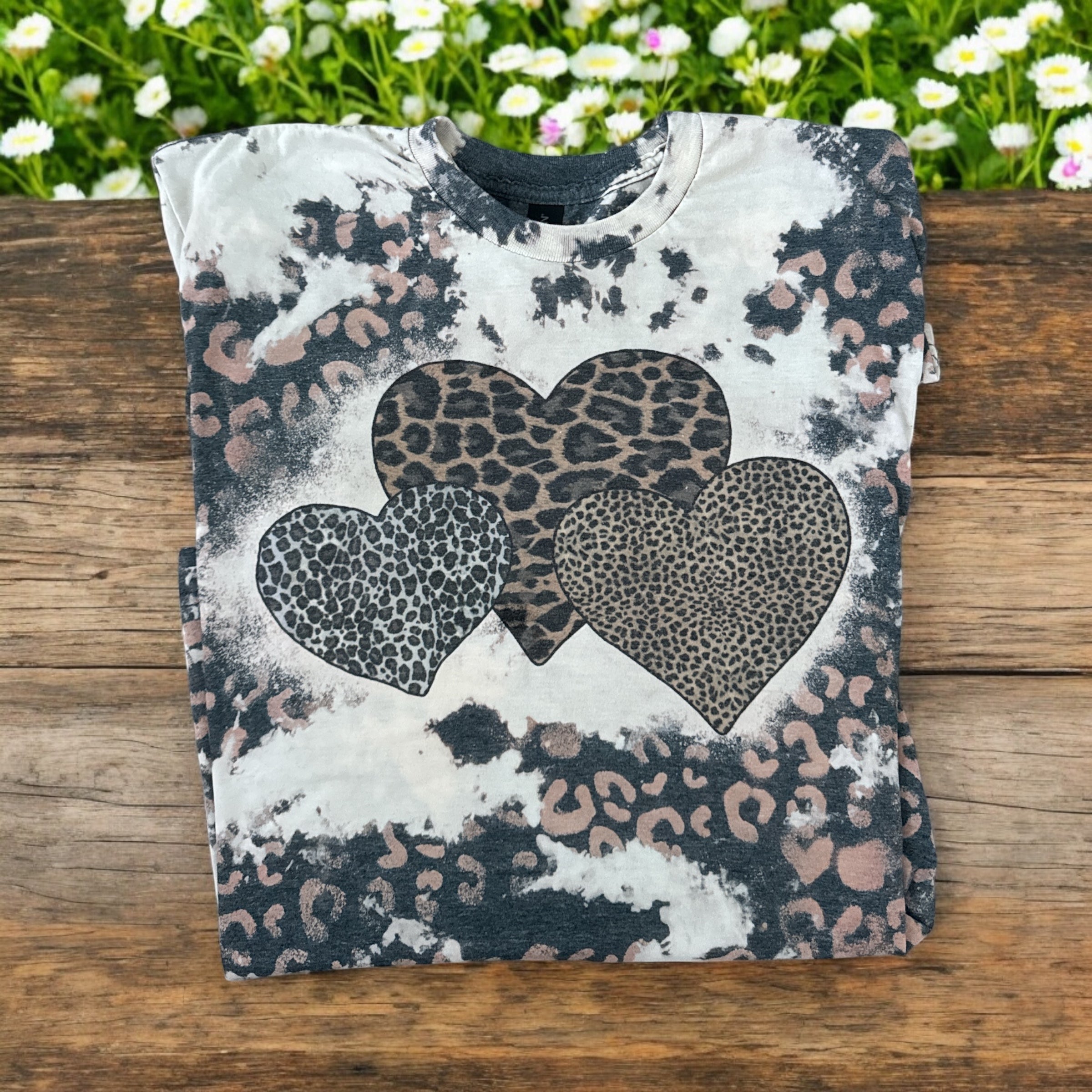 Leopard Heart Trio T Shirt