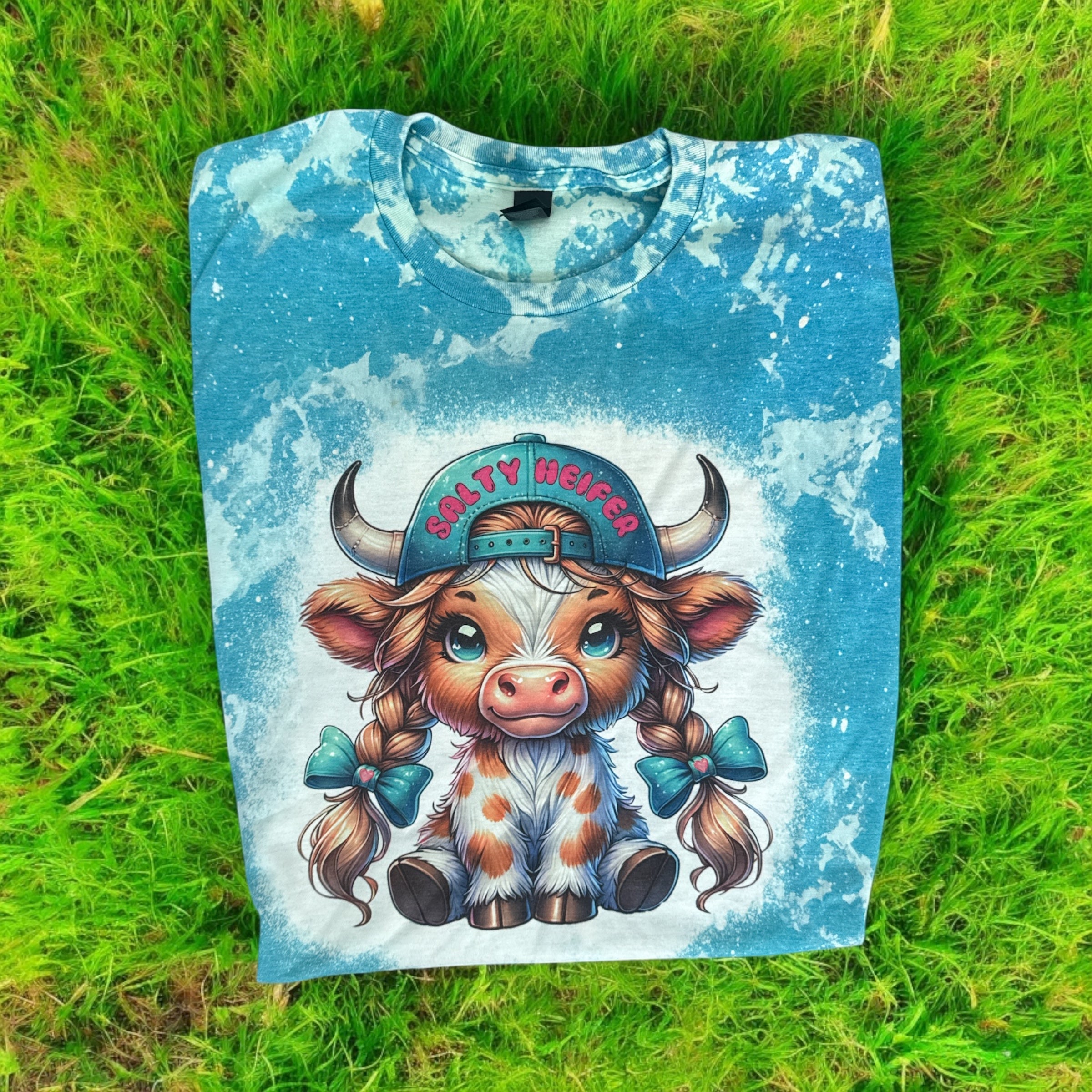 Salty Heifer Bleached T Shirt