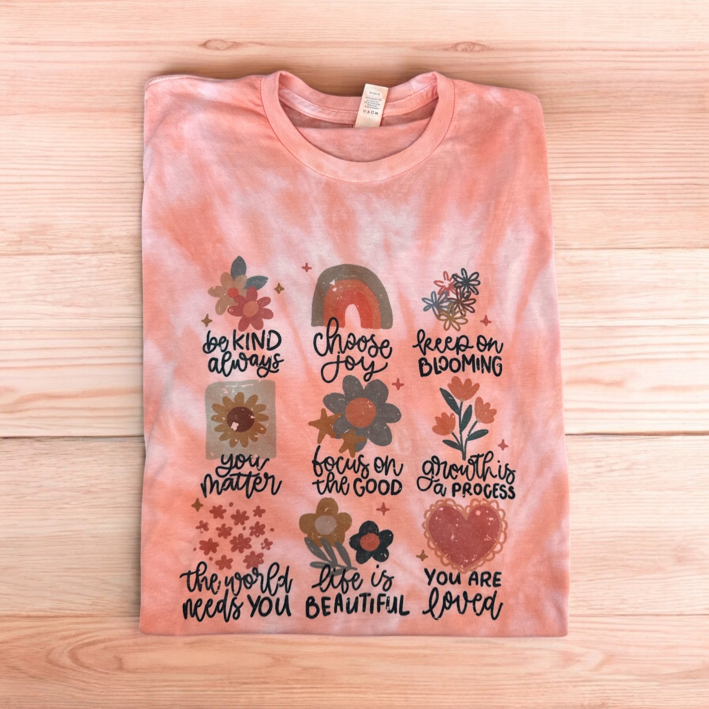 Floral Inspiration Tie Dye T Shirt