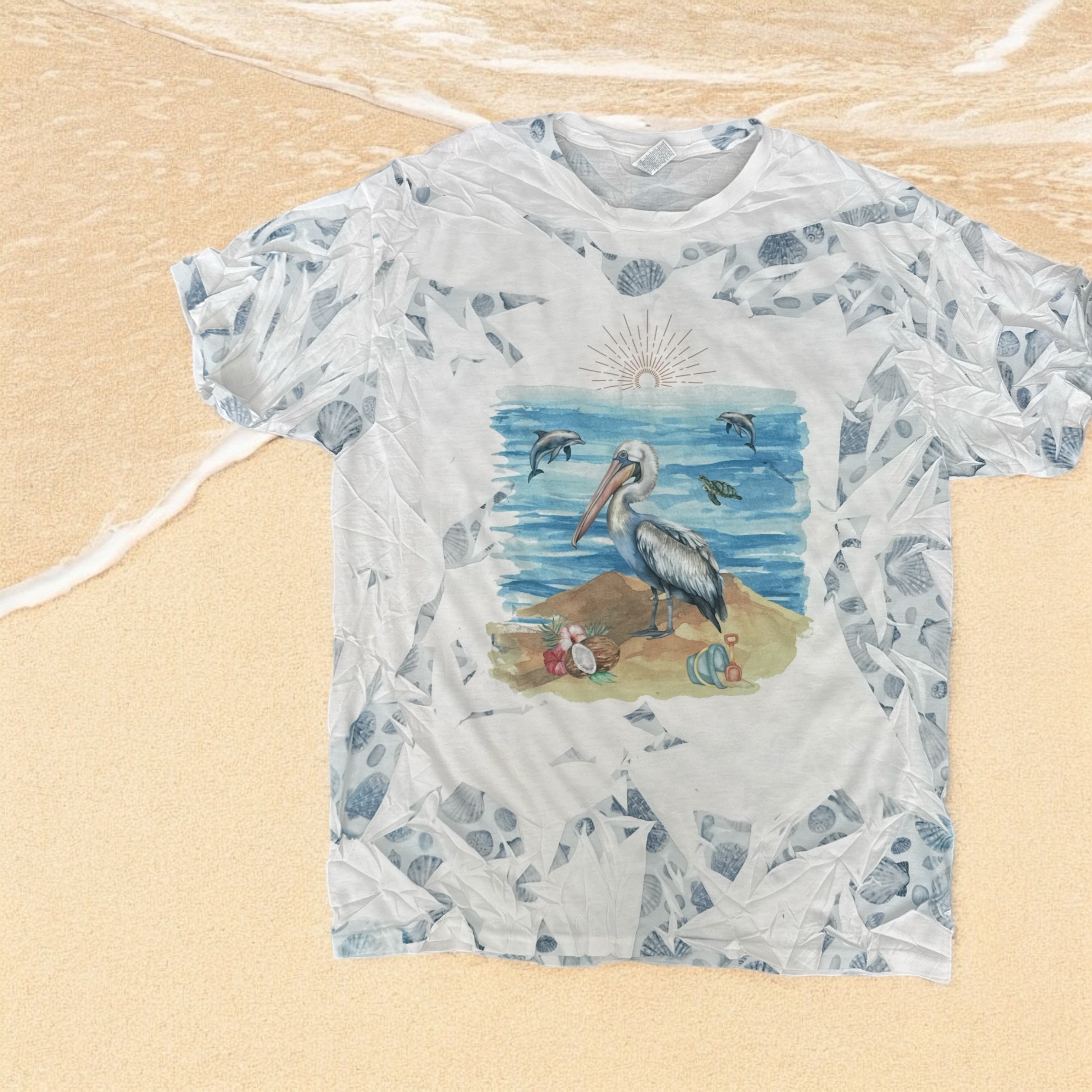 Seaside Pelican Shatter T Shirt