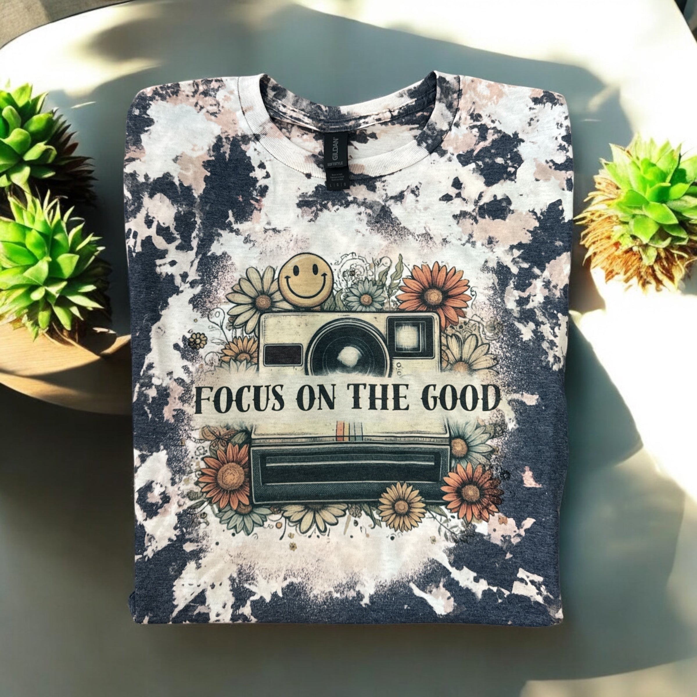 Focus On The Good Bleached T Shirt