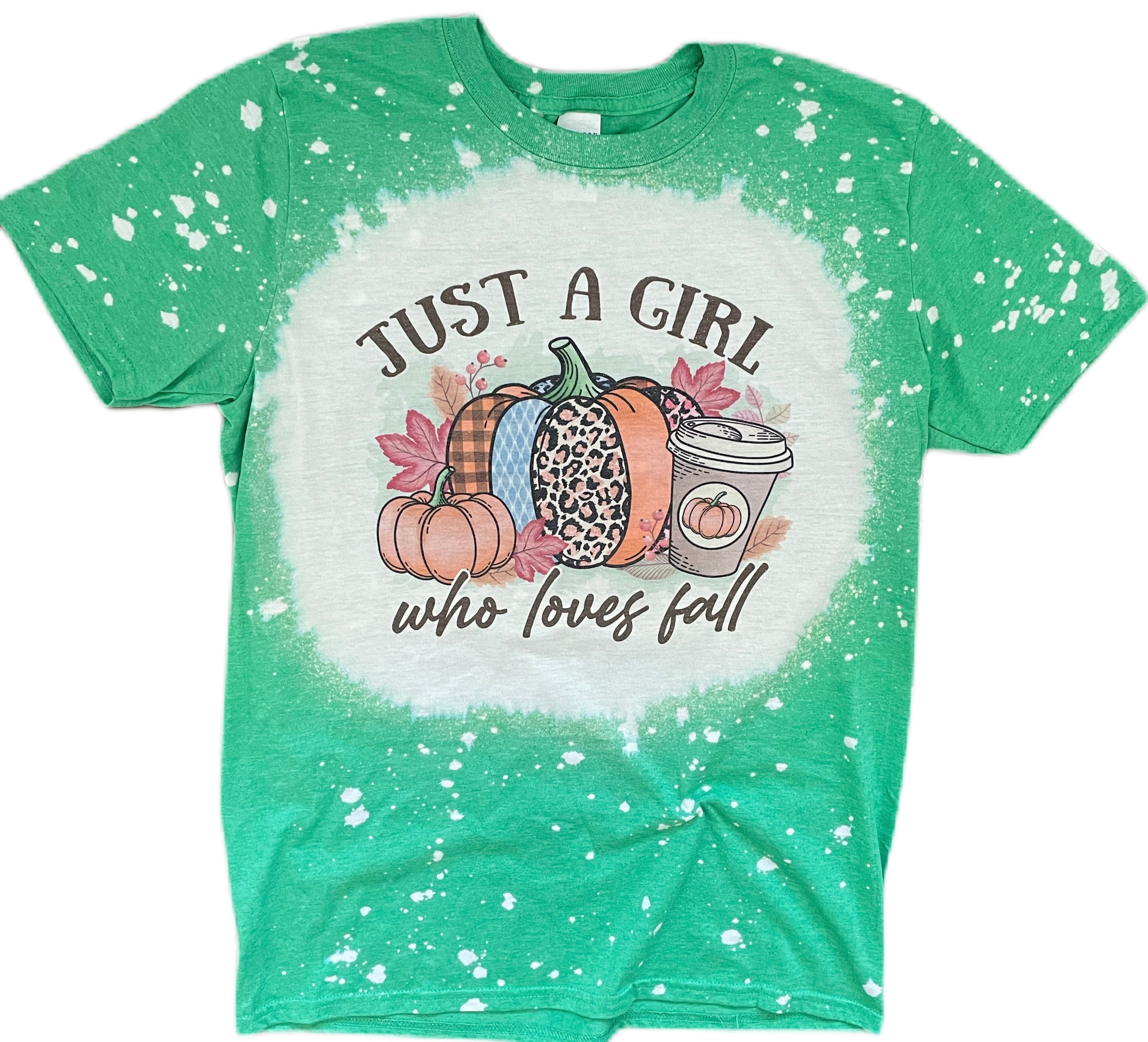 Just a girl who loves Fall Bleached T Shirt