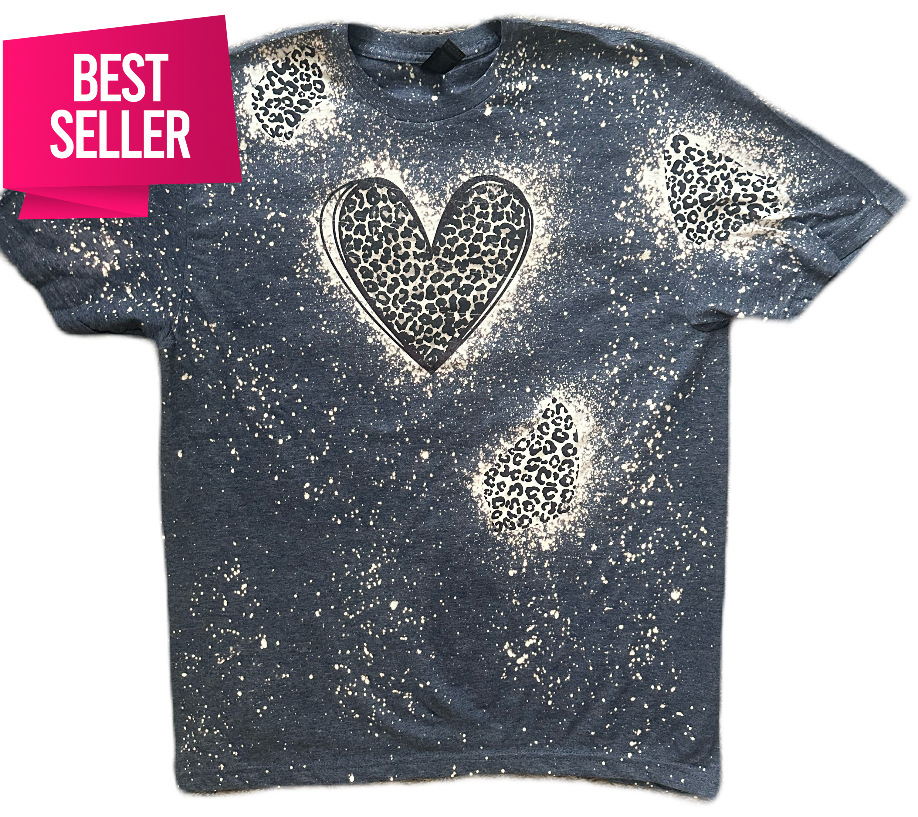 Leopard Heart Tee with Accents