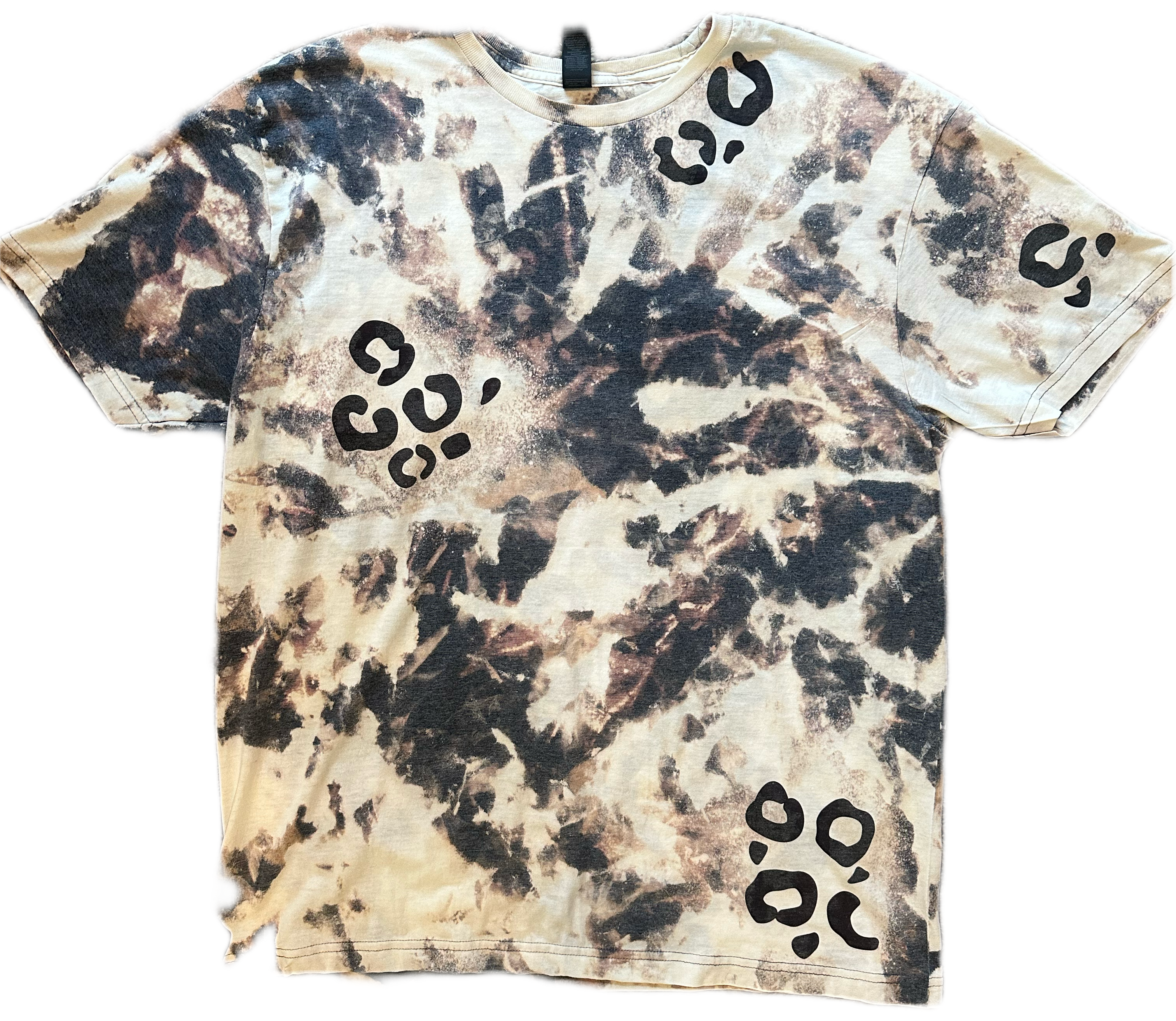 Leopard Print Bleached Tee