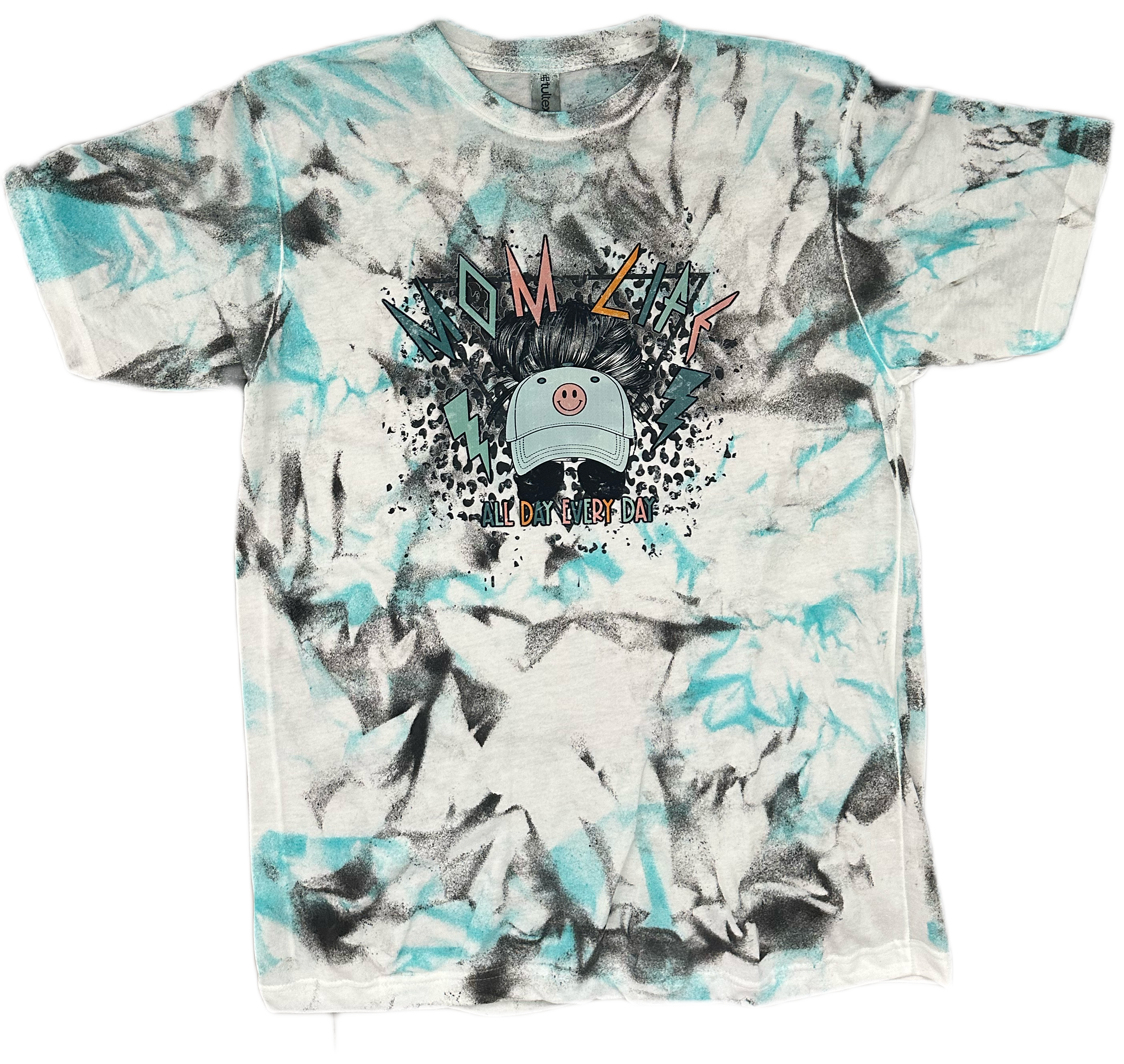 Mom Life All Day Every Day Tie Dye Tee