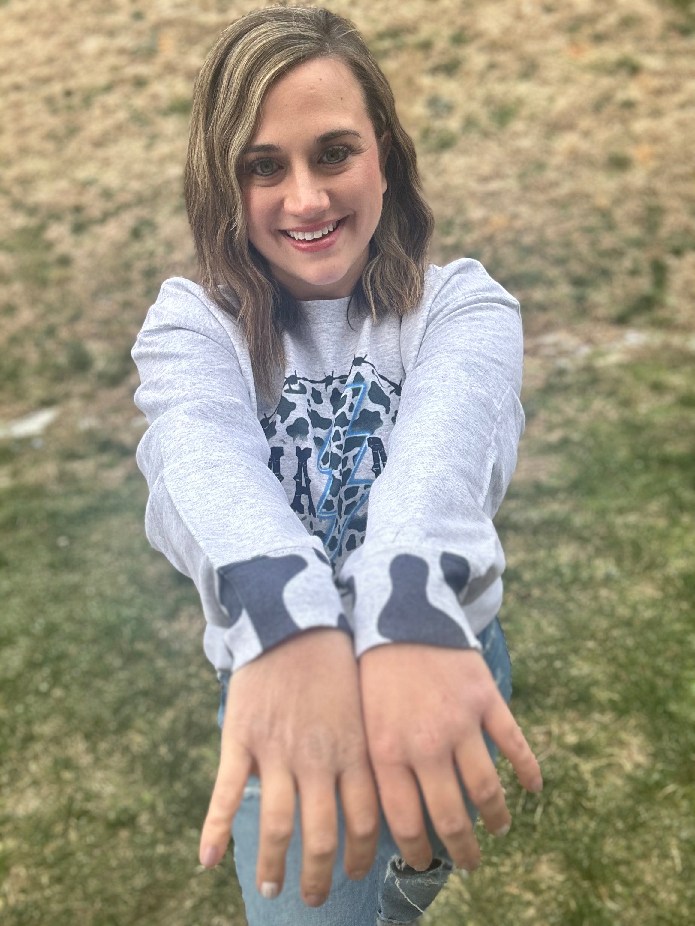 Mama Barbwire CowPrint Sweatshirt