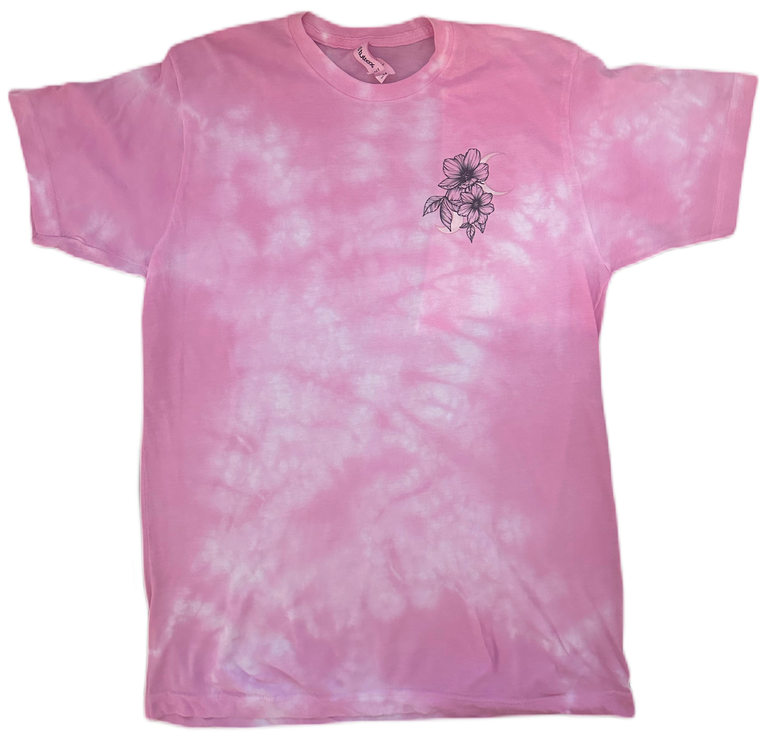 Moon and Flowers Tie Dye Tee
