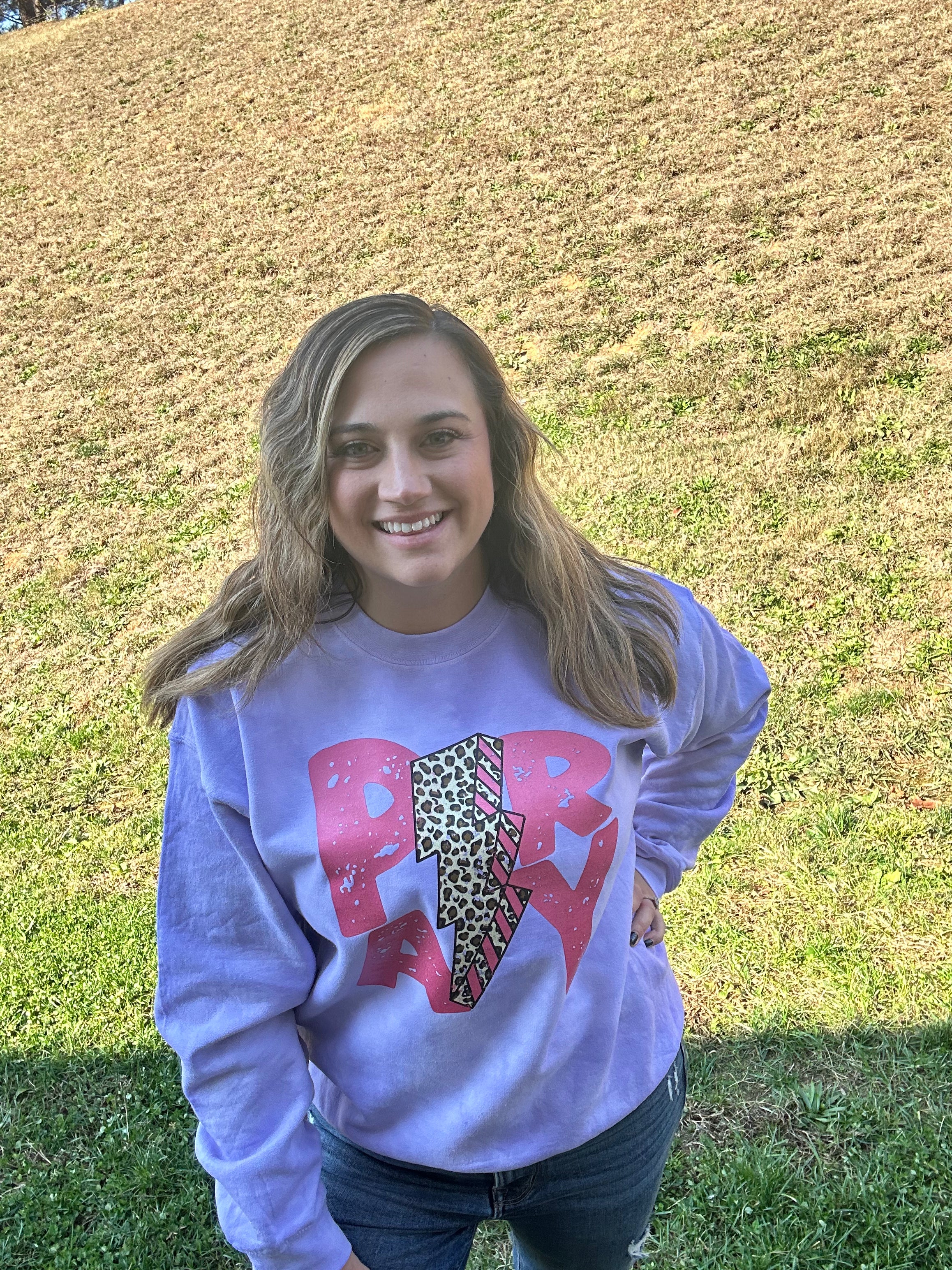 Pray Lightening Bolt Tie Dye Sweatshirt