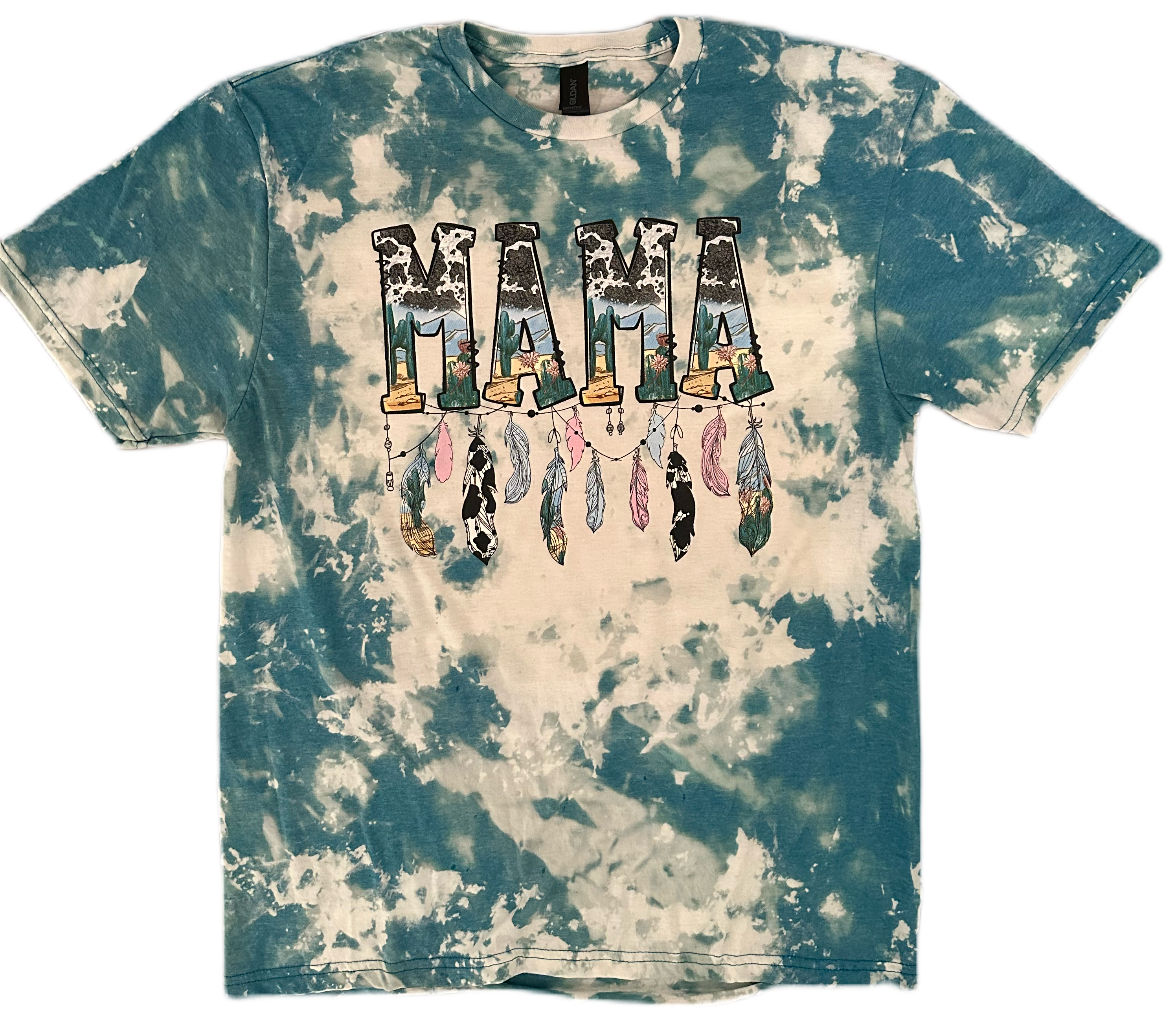 Mama Cowhide Feather Tee