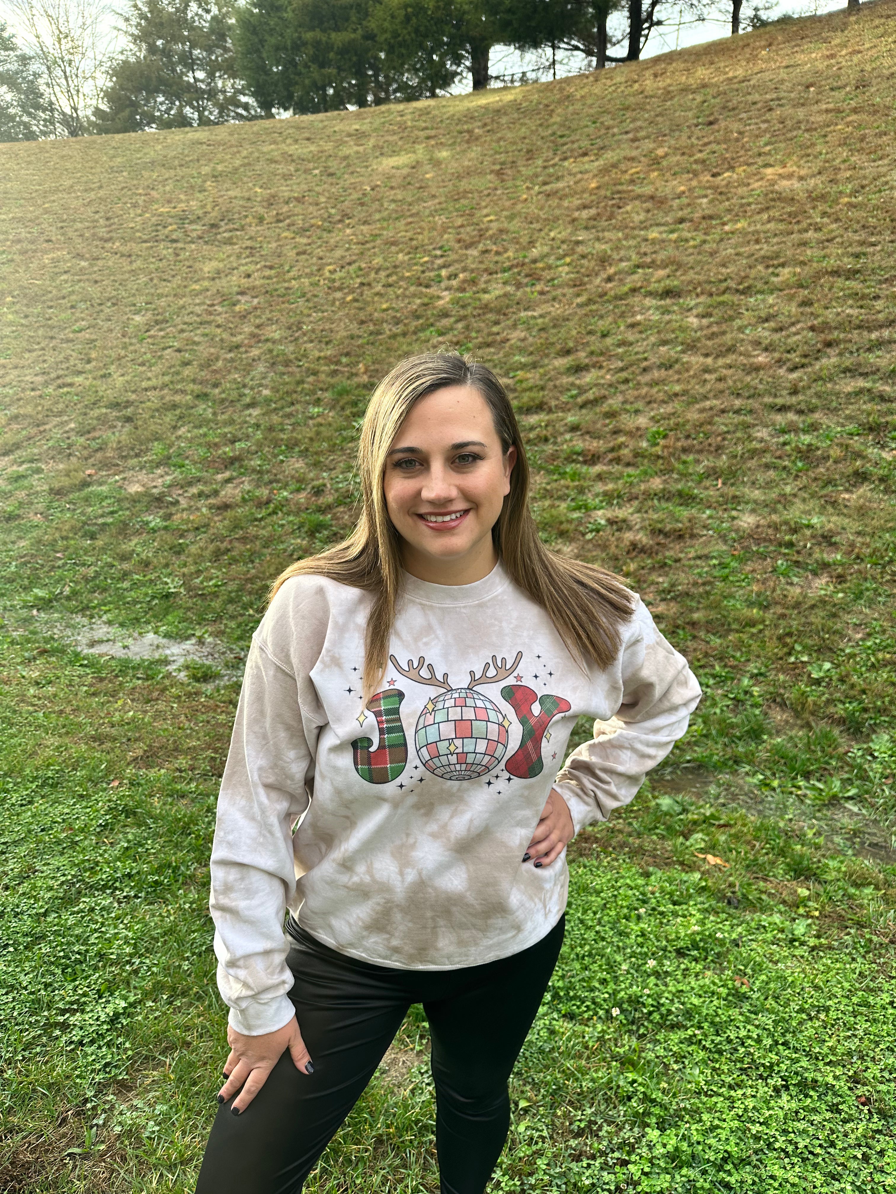 Joy Disco Ball Christmas Sweatshirt