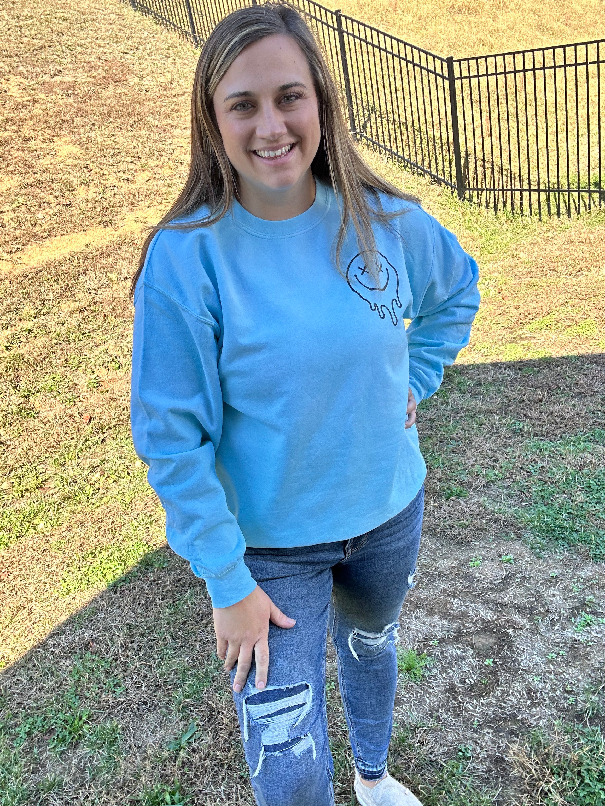 Melting Smiley/Bad Moms Club Sweatshirt