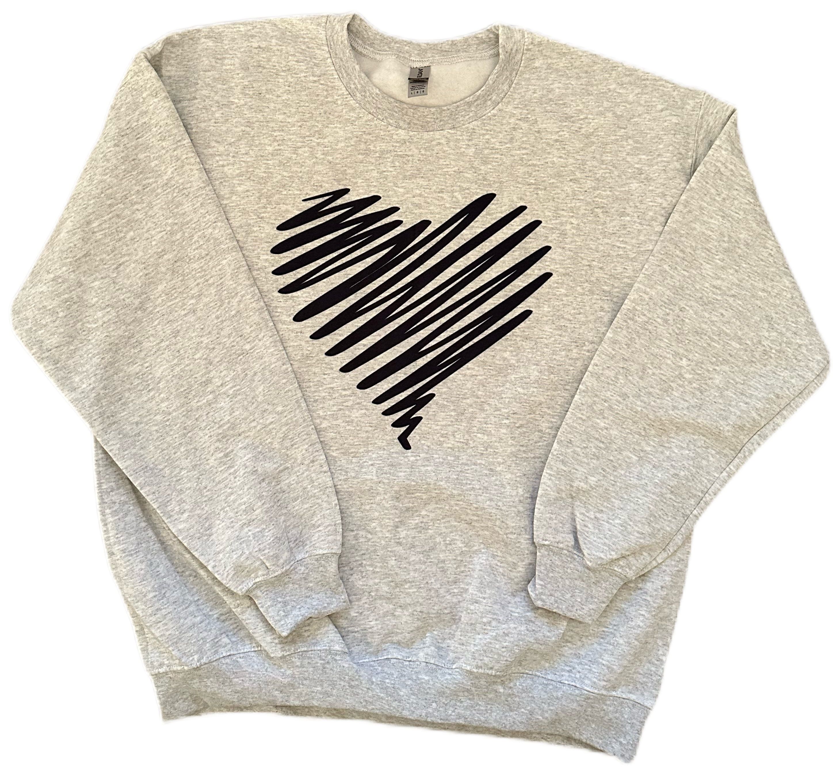 Scribbled Heart Sweatshirt