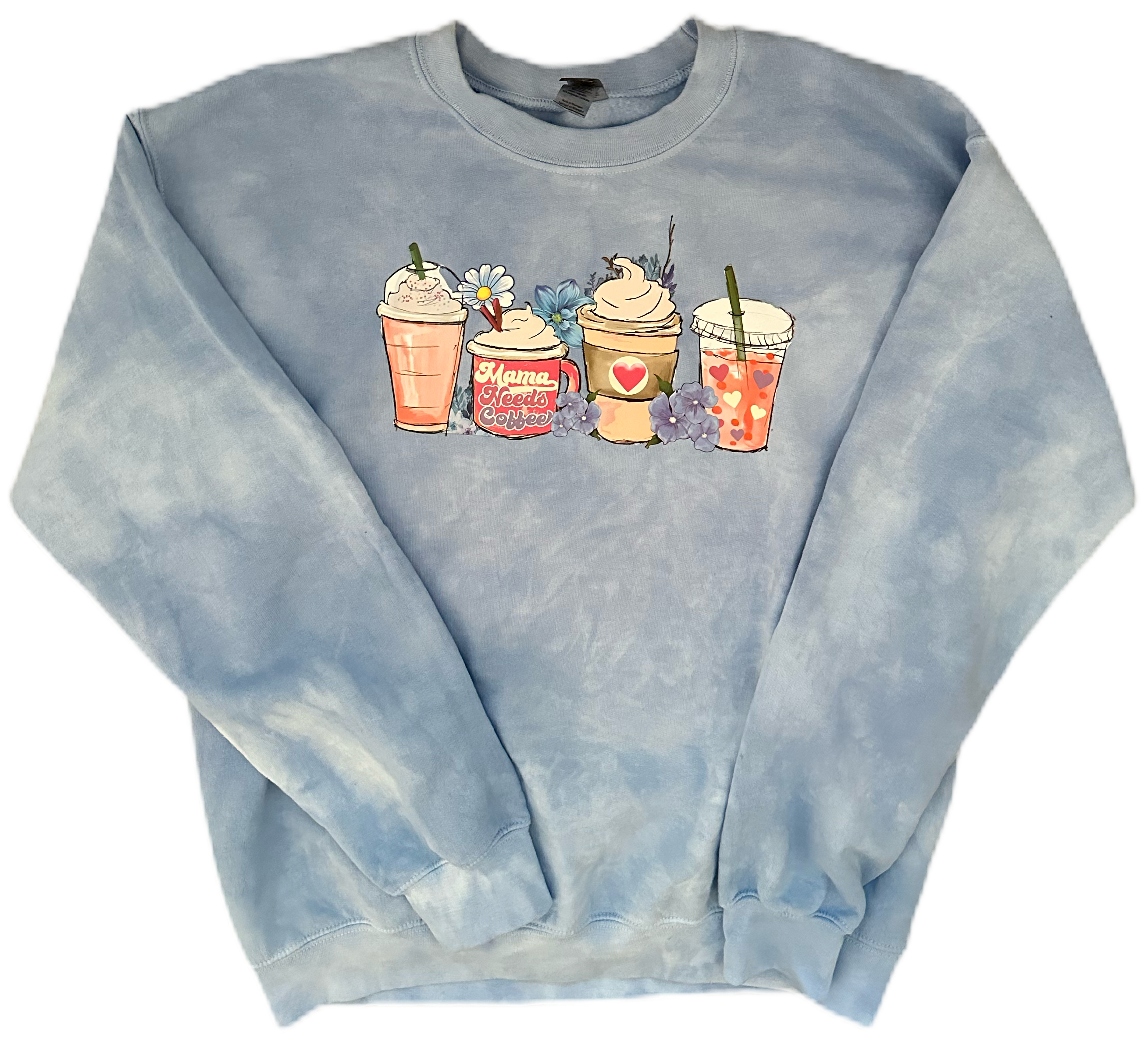 Mama Needs Coffee Tie Dye Sweatshirt