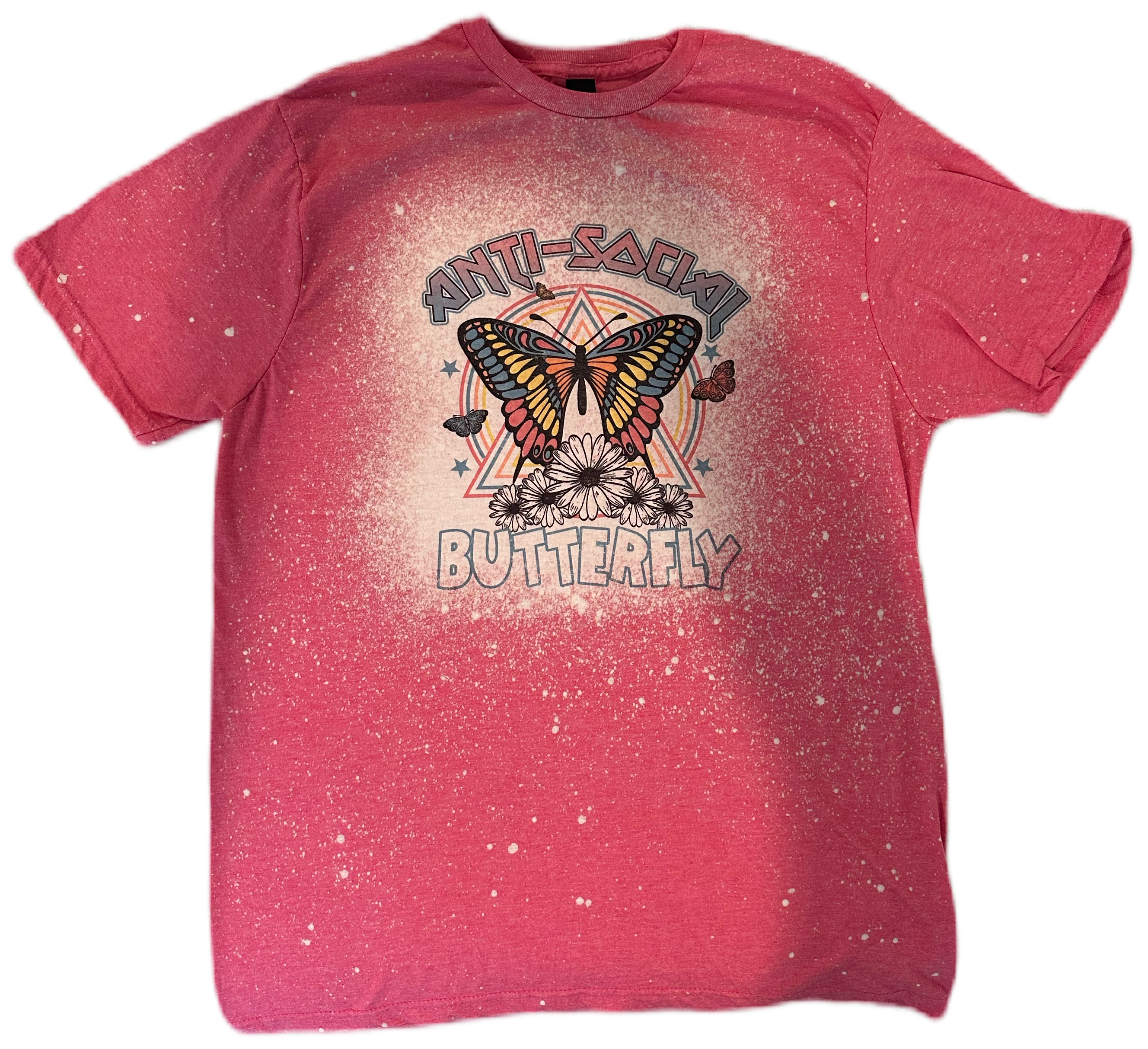 Anti Social Butterfly  Floral and Stars Tee