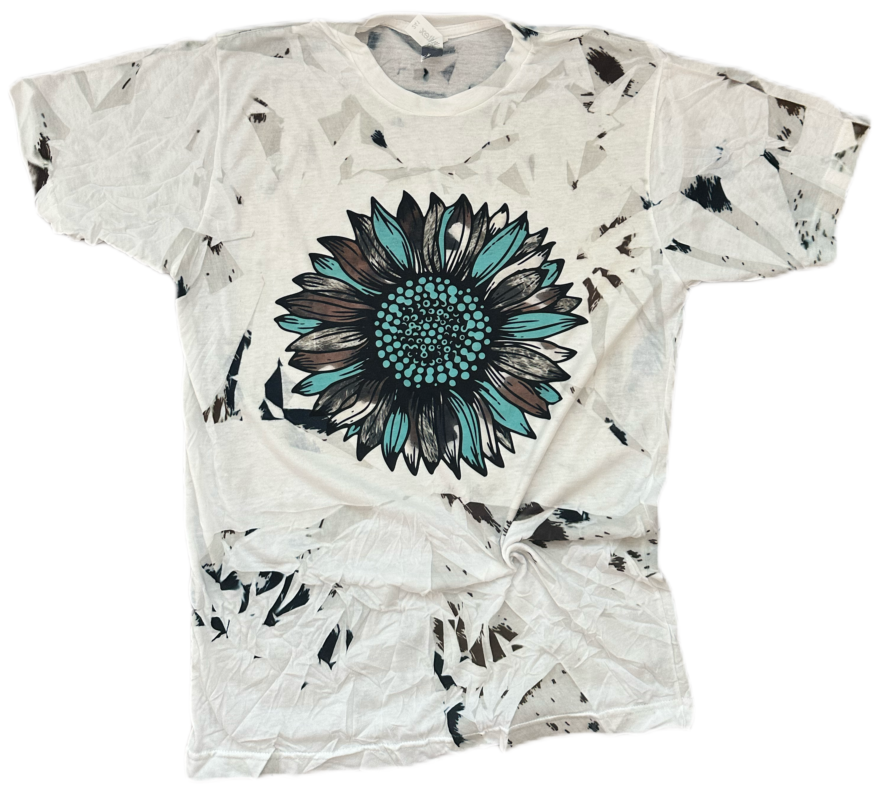 CowPrint Sunflower Shatter Tee