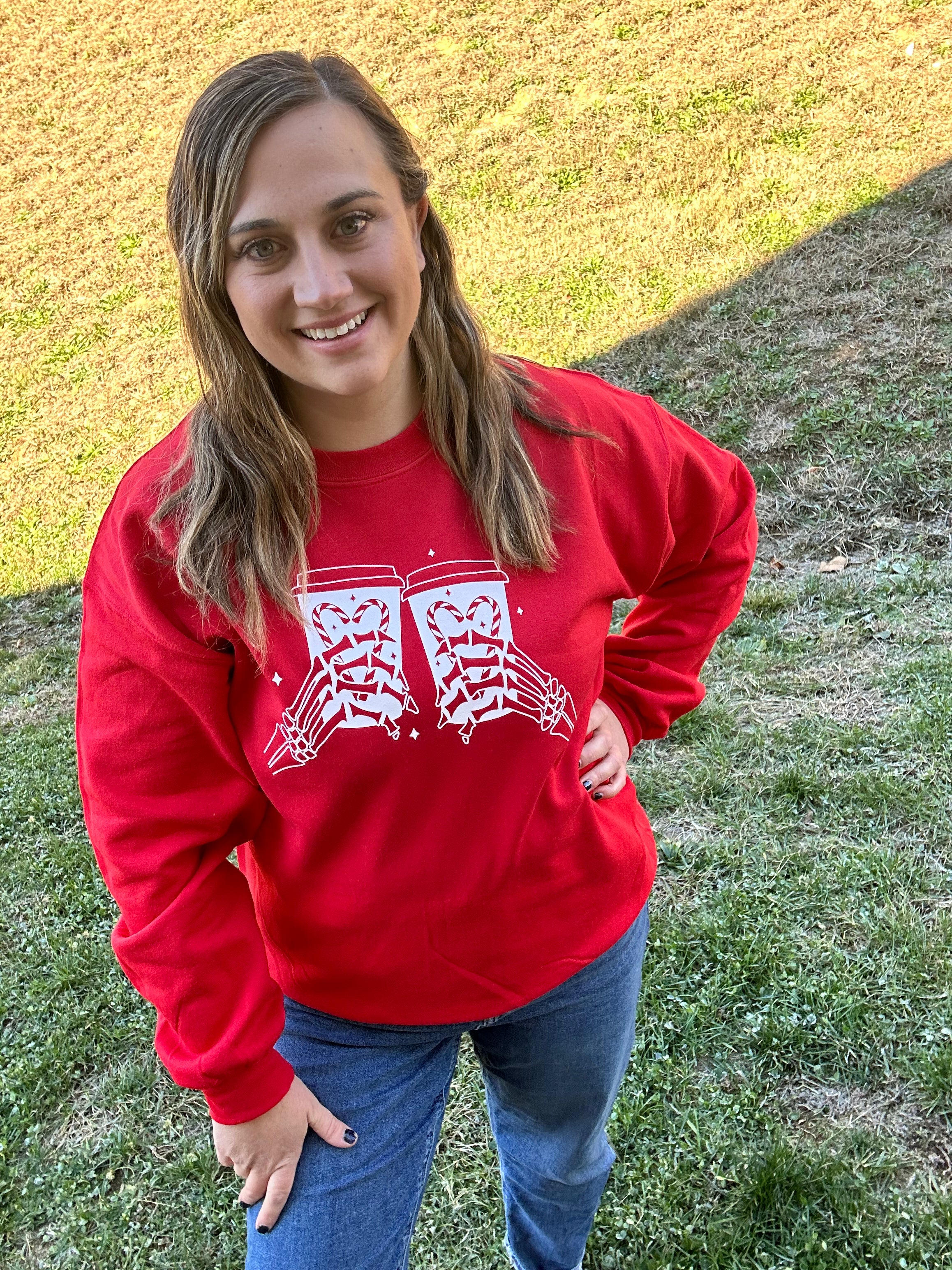 Skeleton Peppermint Mocha Sweatshirt