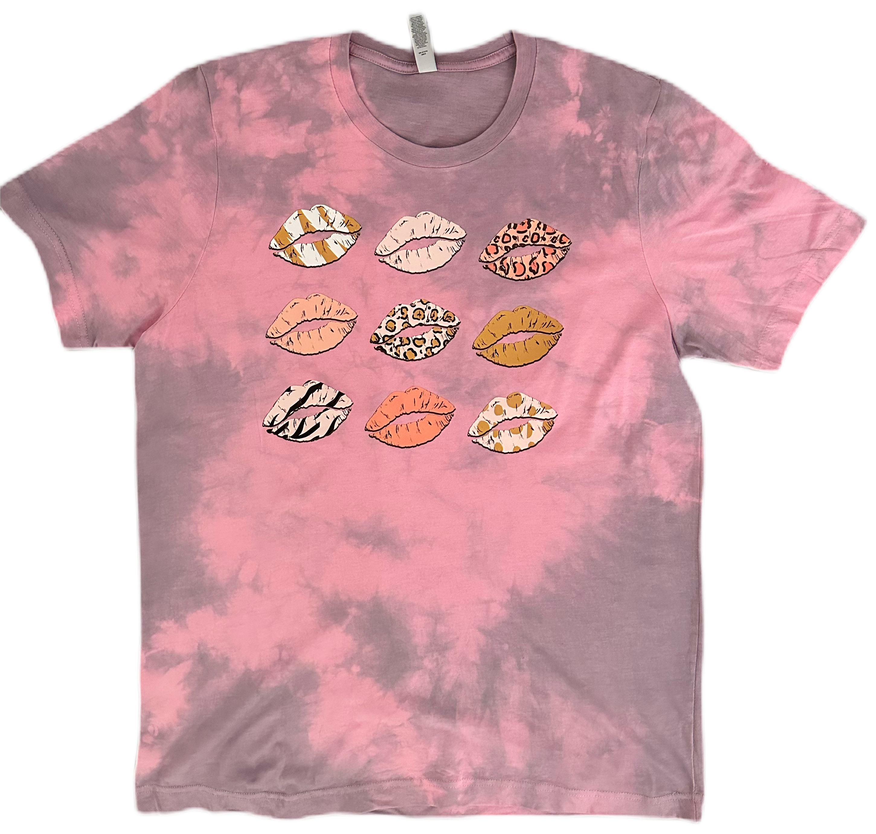 Printed Lips Tie Dye Tee