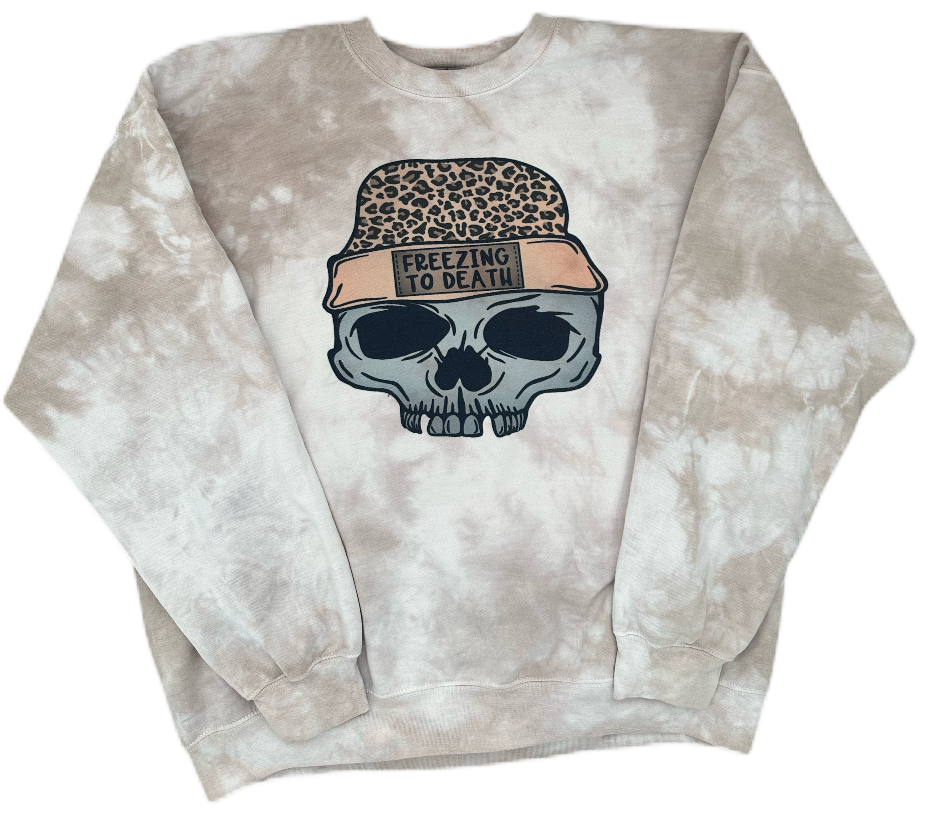 Freezing to Death Skull Leopard Sweatshirt