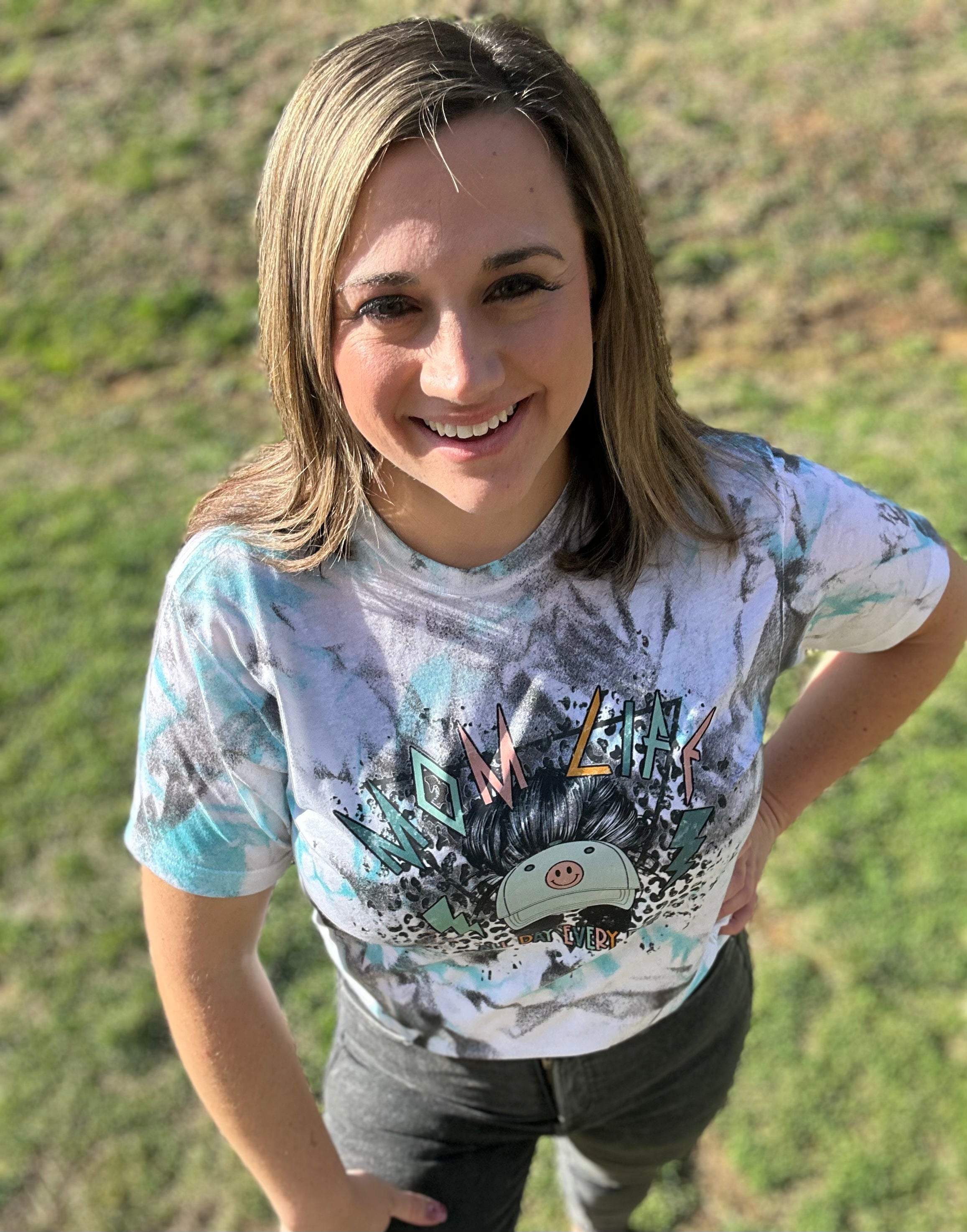 Mom Life All Day Every Day Tie Dye Tee