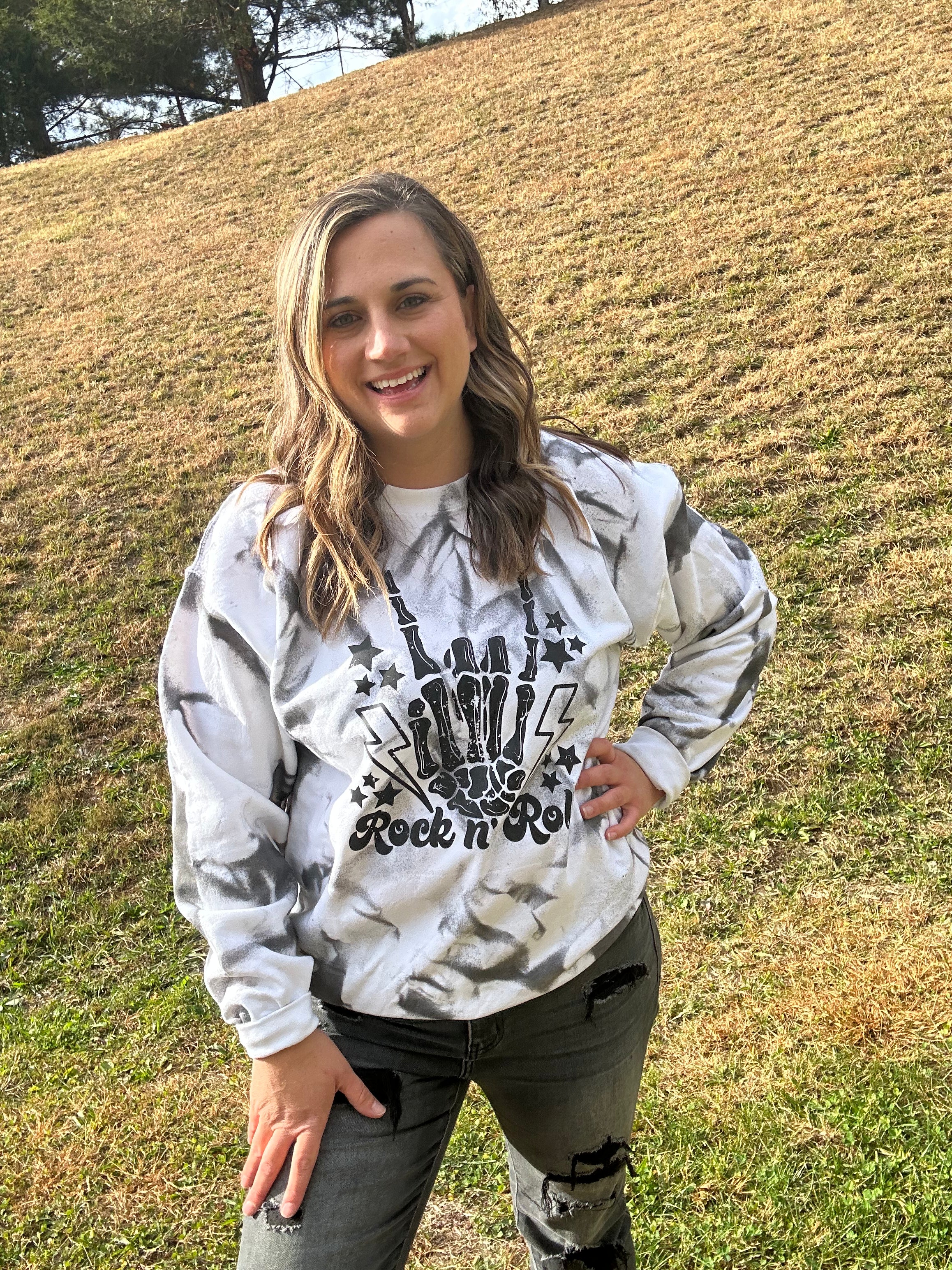 Rock N Roll Lightening and Stars Sweatshirt