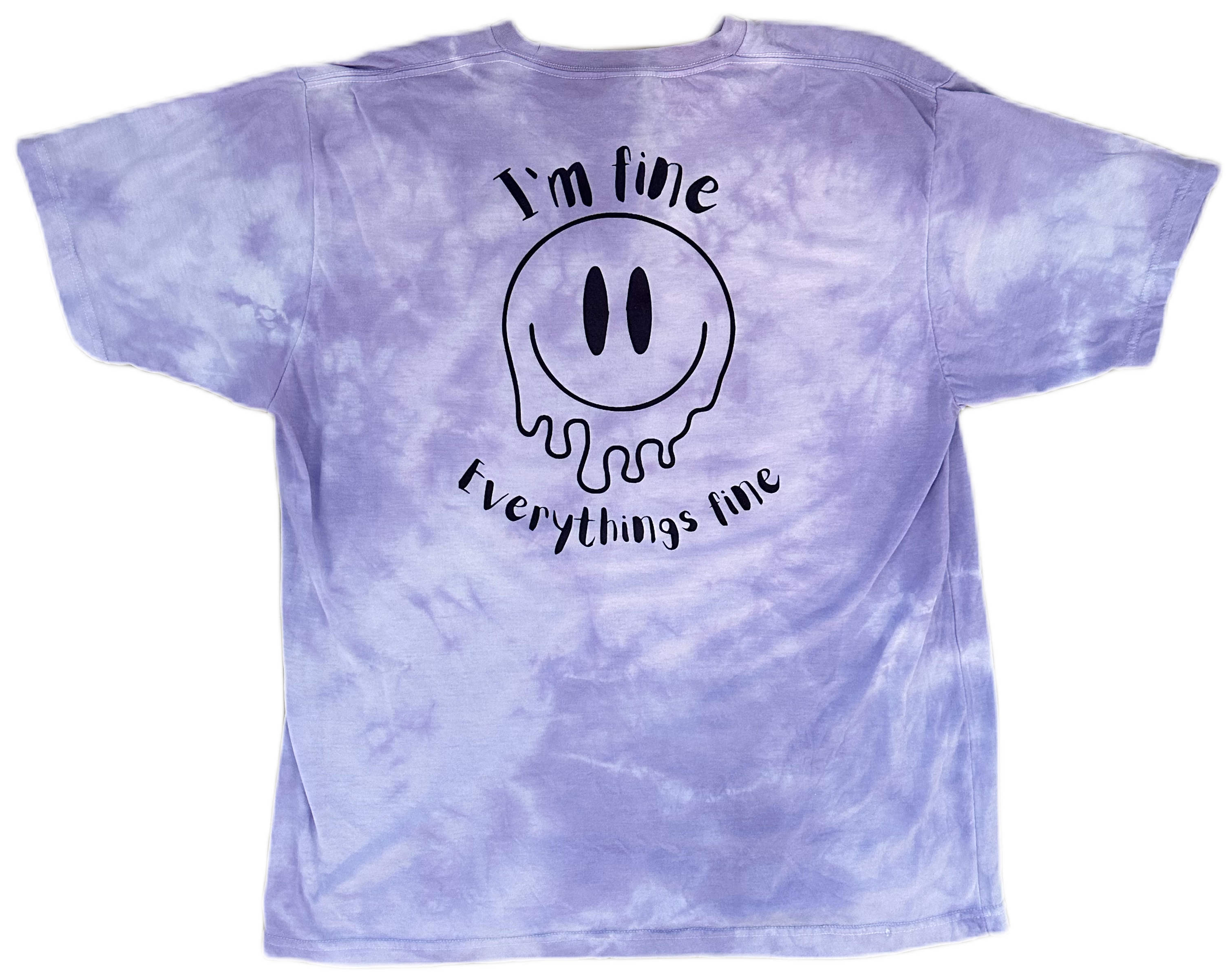 Drip Smiley Pocket/Im Fine Back Print Tee
