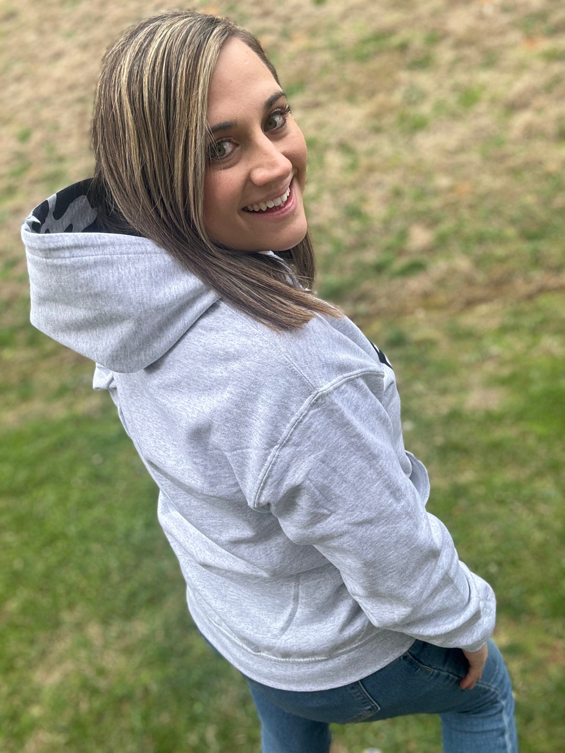 CowPrint Smiley Hooded Sweatshirt