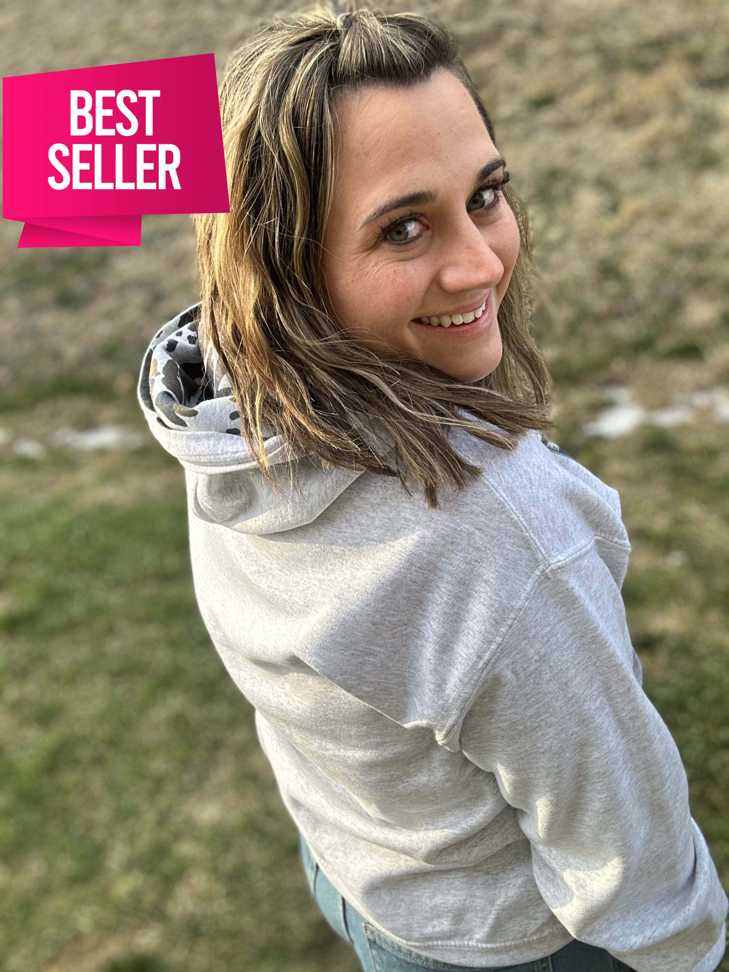 Mama CowPrint Hooded Sweatshirt