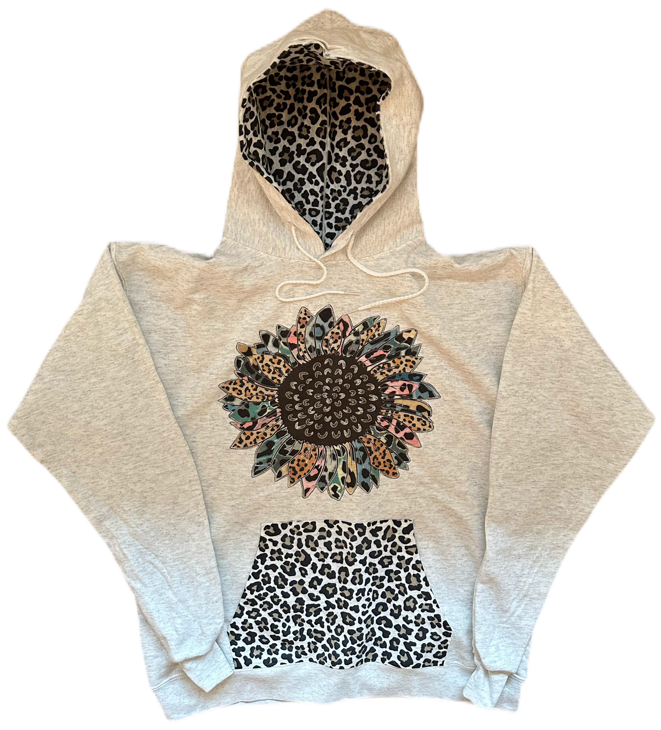 Leopard Sunflower Hooded Sweatshirt