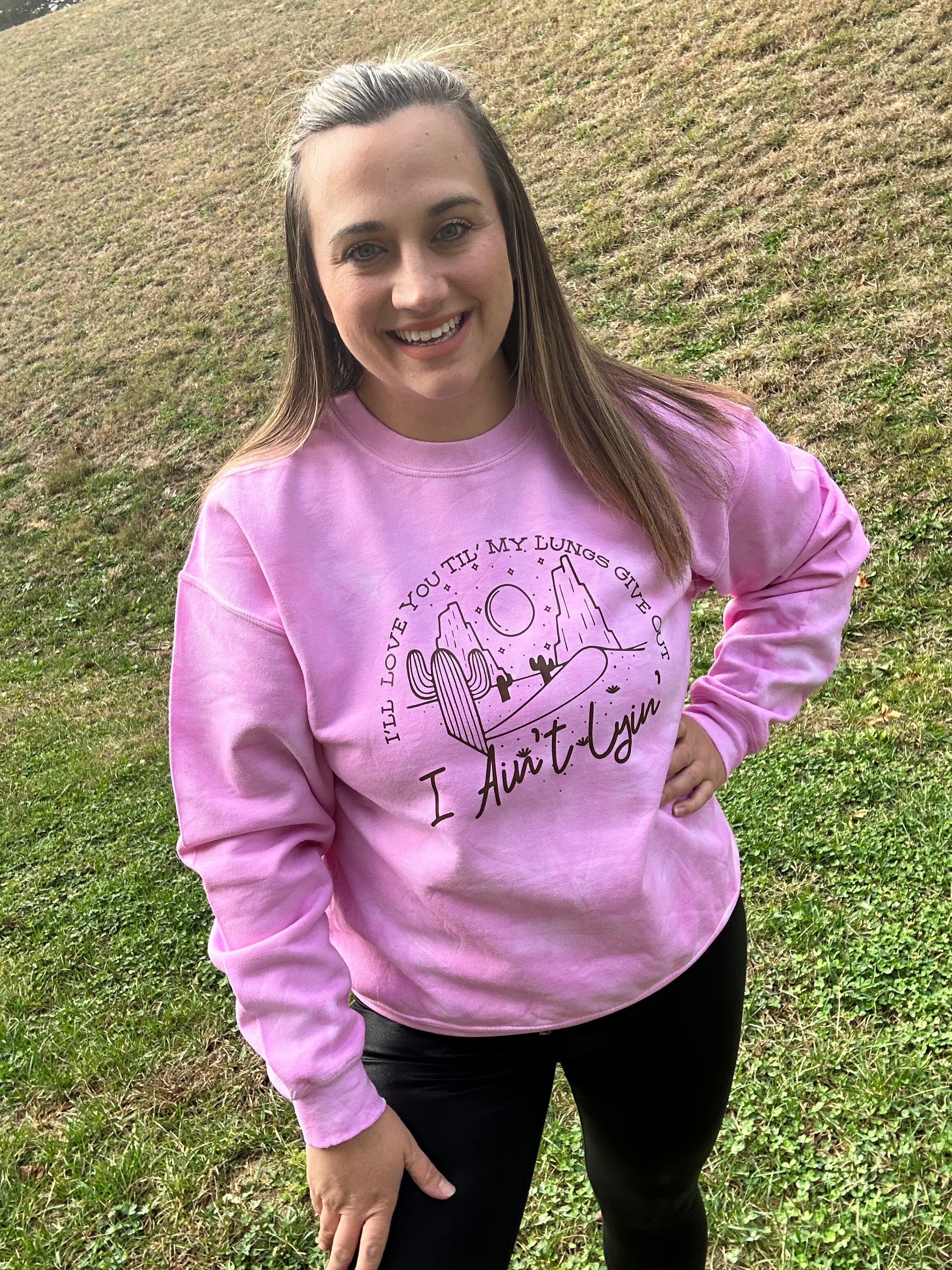 I’ll Love You Til My Lungs Give Out Tie Dye Sweatshirt