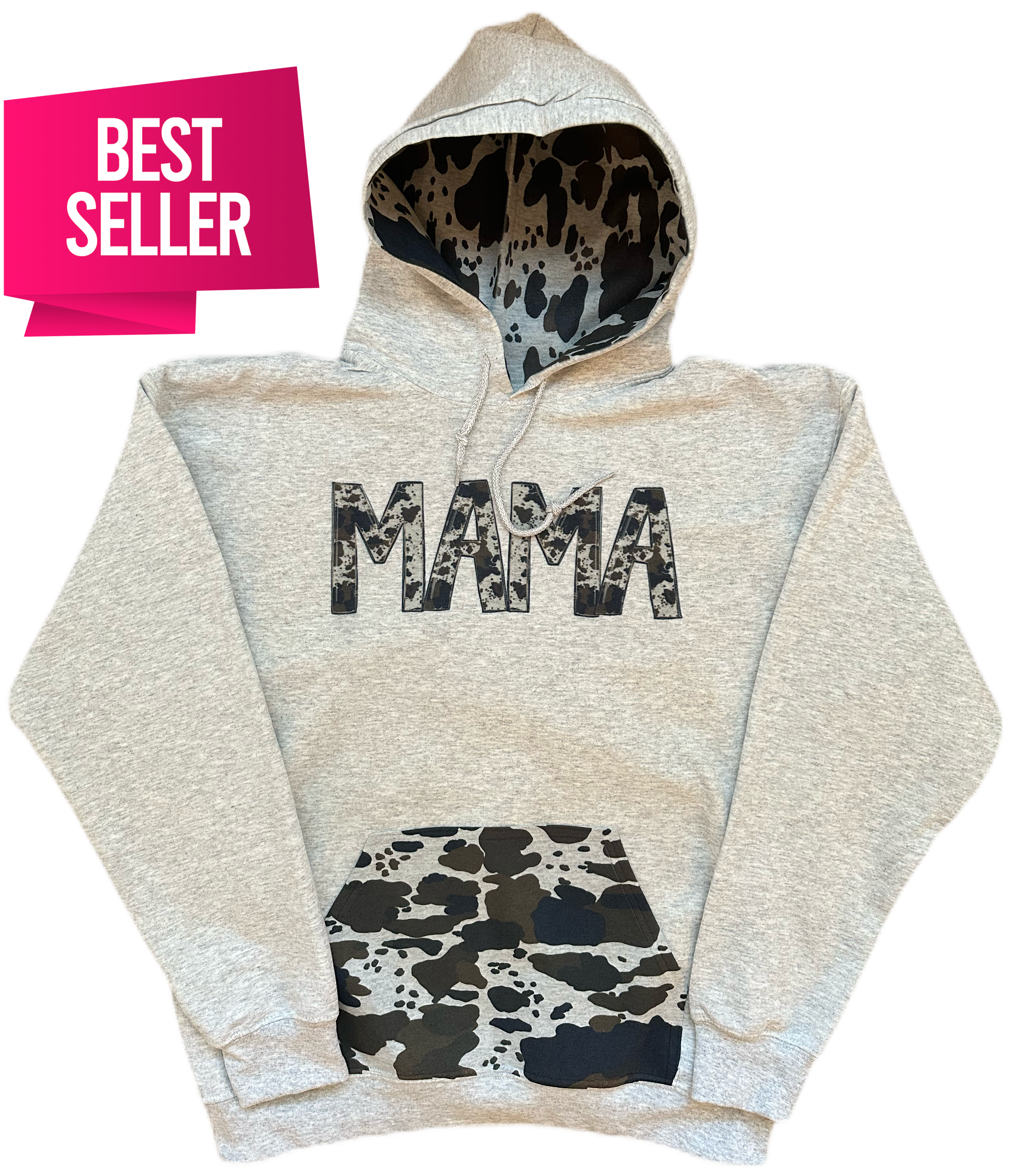 Mama CowPrint Hooded Sweatshirt