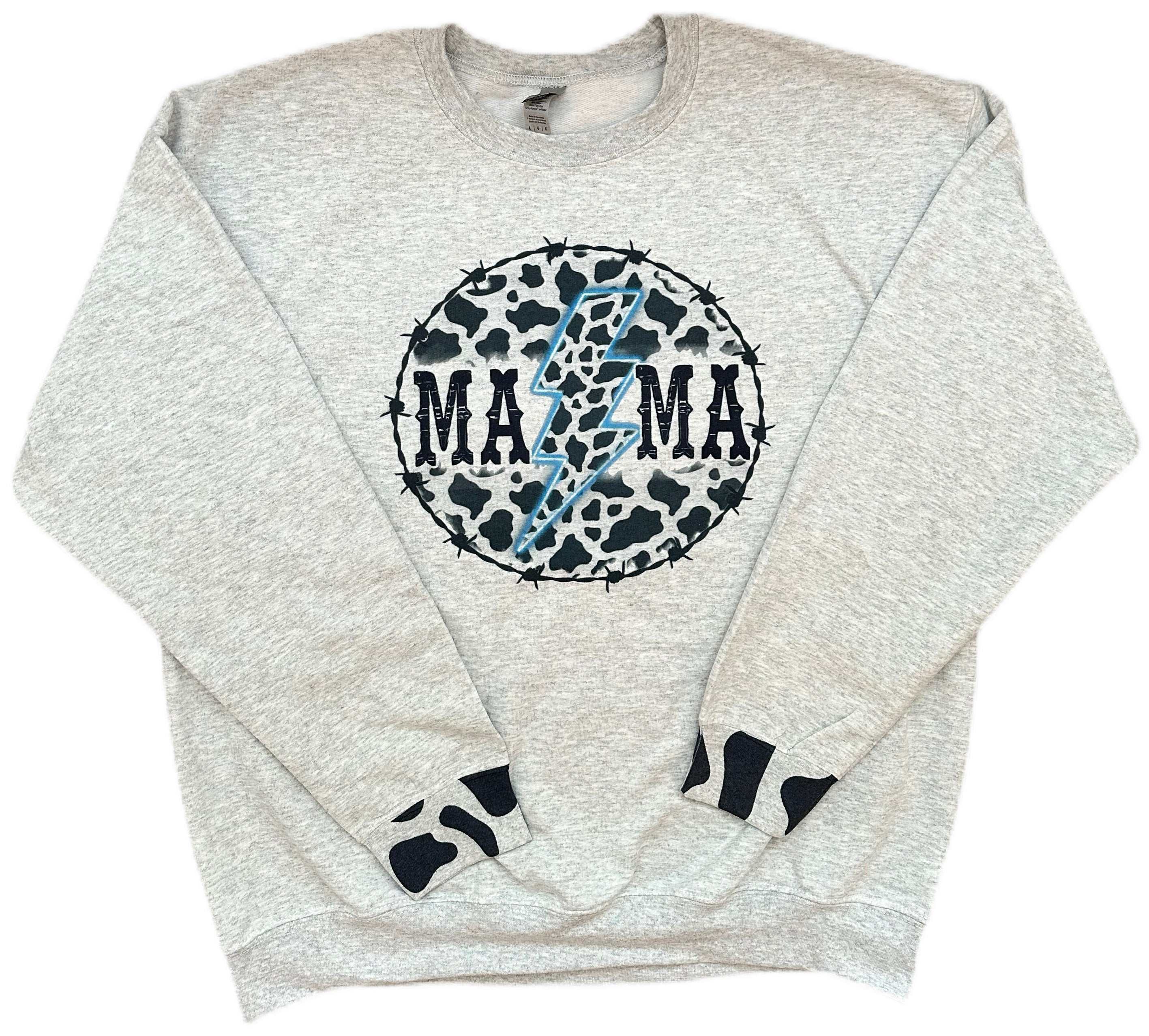 Mama Barbwire CowPrint Sweatshirt